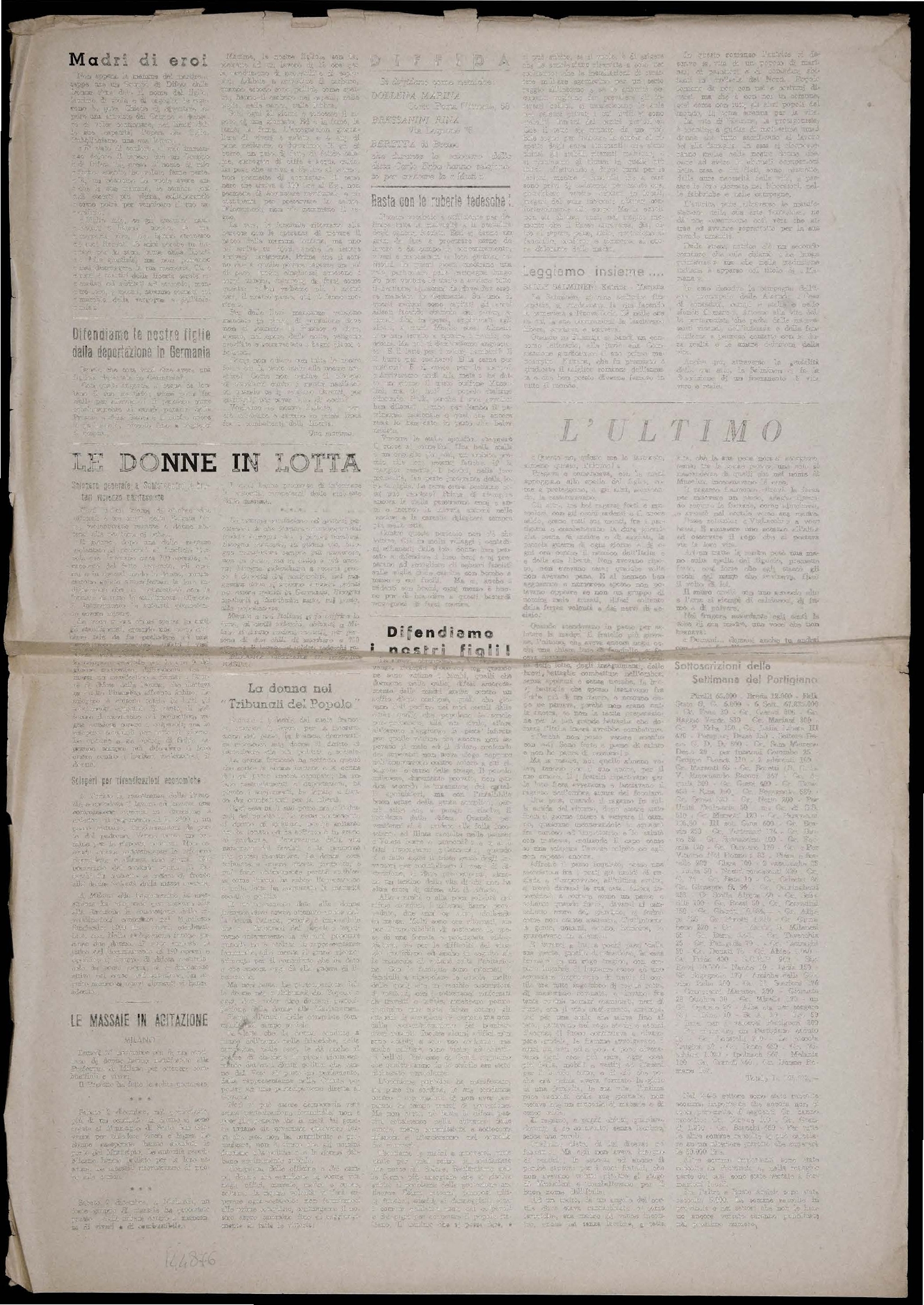 Foto: Numeri clandestini 1944 1945, raccolta
