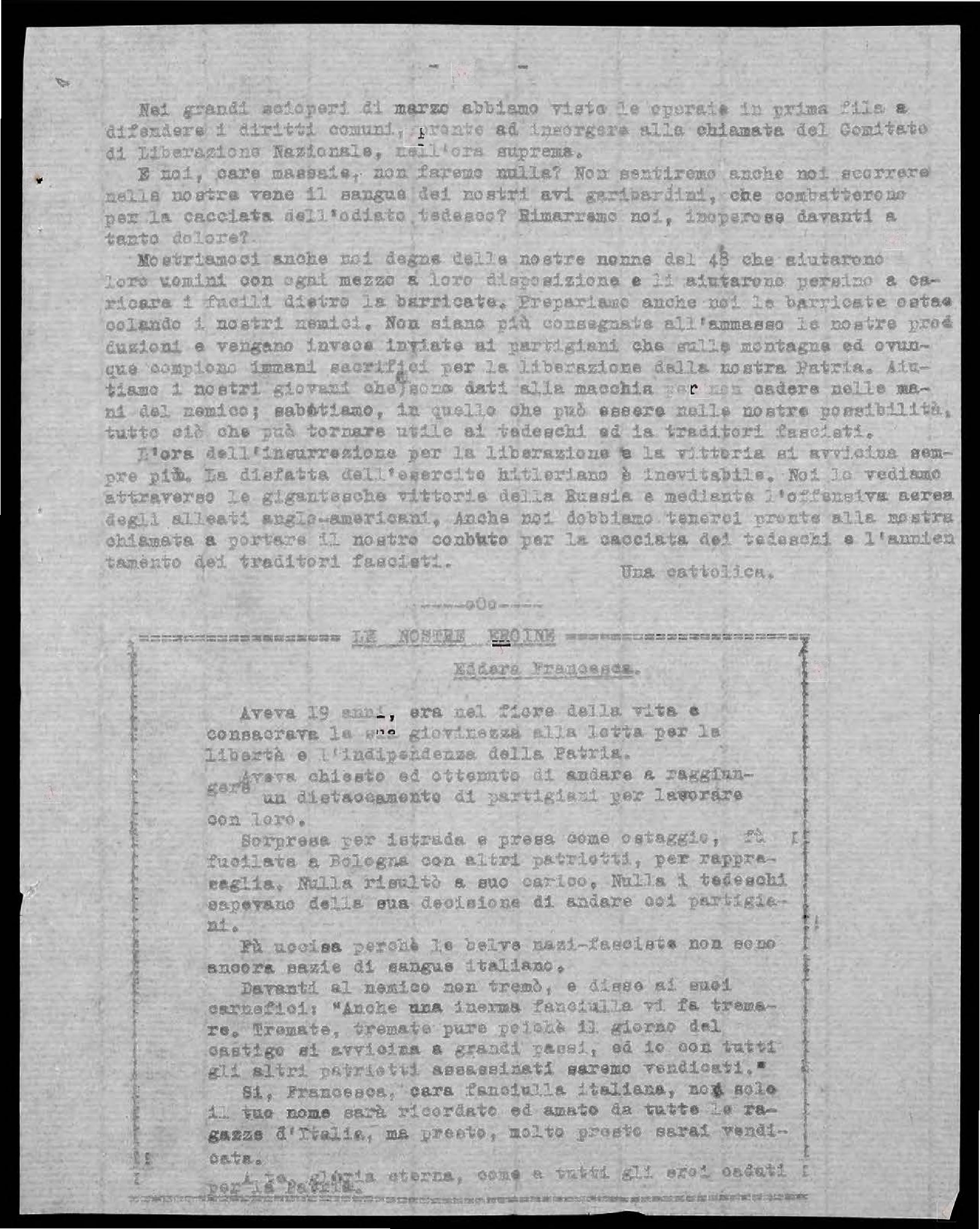 Foto: Numeri clandestini 1944 1945, raccolta