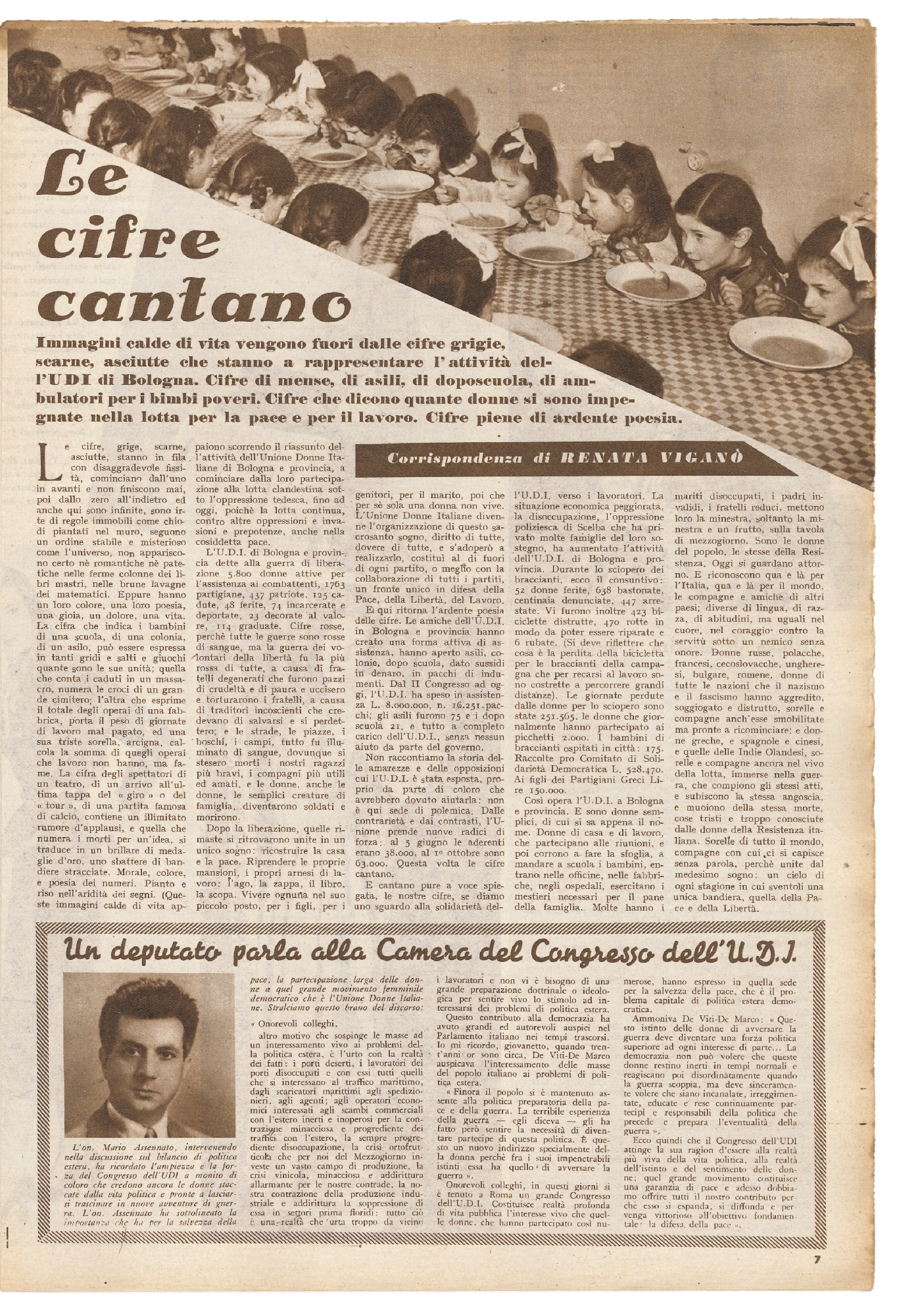 Foto: Fatti e non parole per il Sud/La piaga dell'analfabetismo/L'UDI in aiuto della popolazione più pover