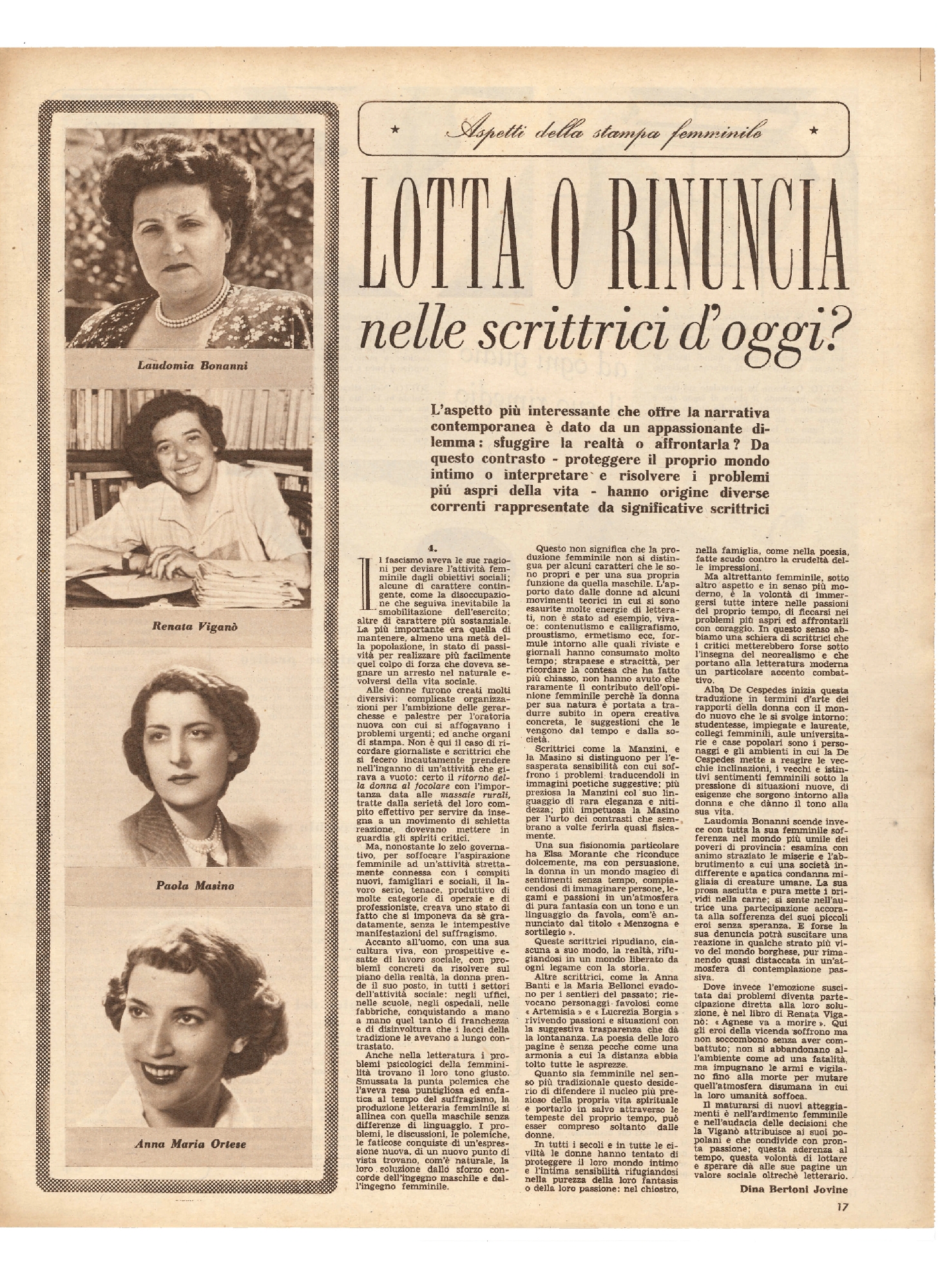 Foto: Prigioniere del tabacco/La guerra contro le donne di Cassino/La vita delle scrittrici di oggi