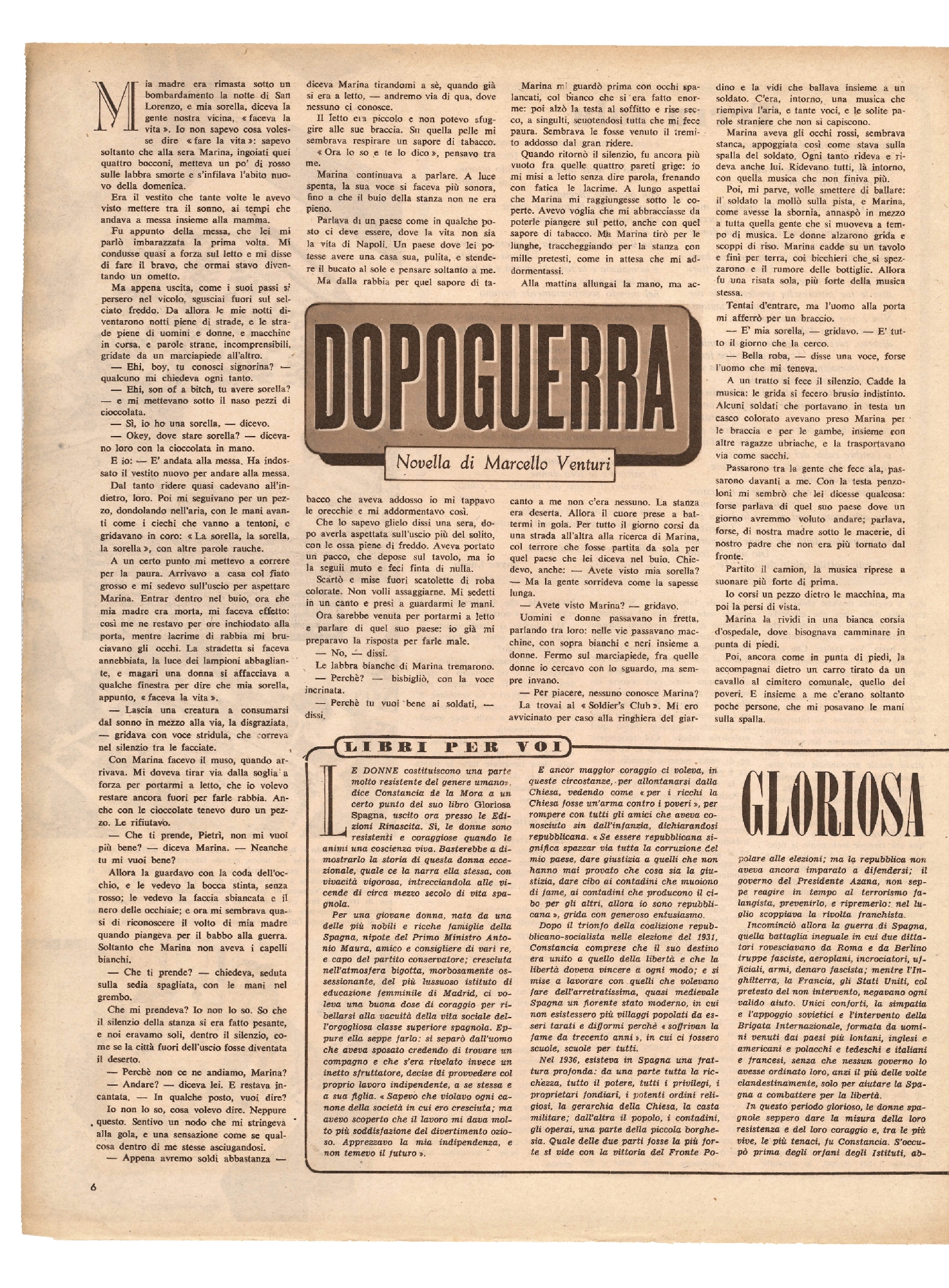 Foto: L'alluvione della pianura padana/L'arruolamento delle donne in USA/Le donne e l'art. 37(2)