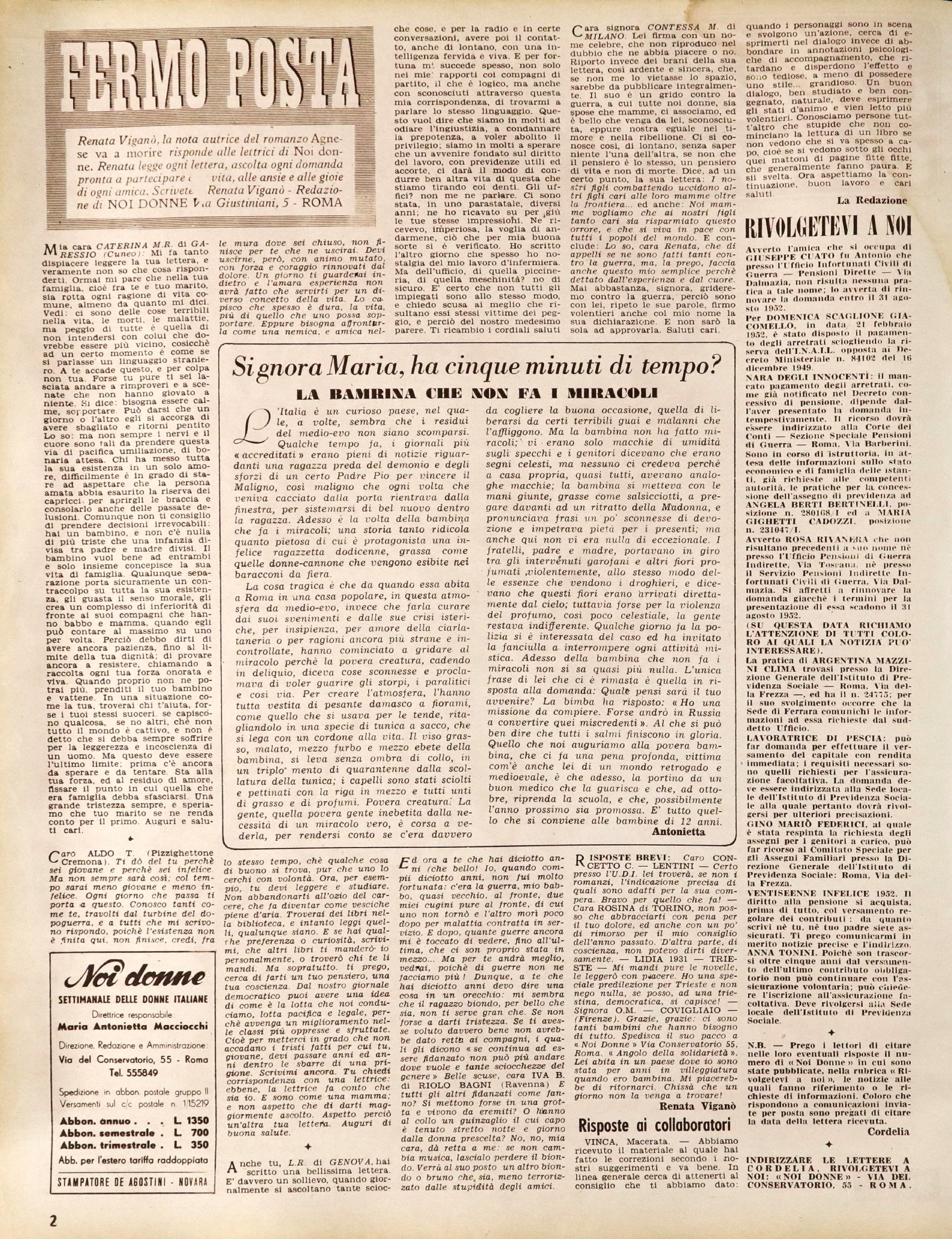 Foto: Noi Donne VII n. 31