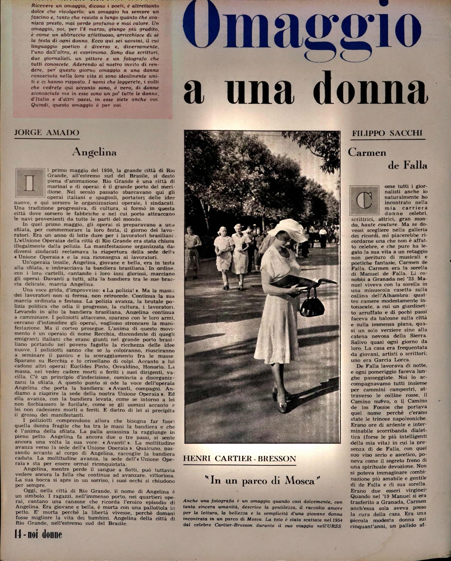 Foto: Noi Donne XI n. 11
