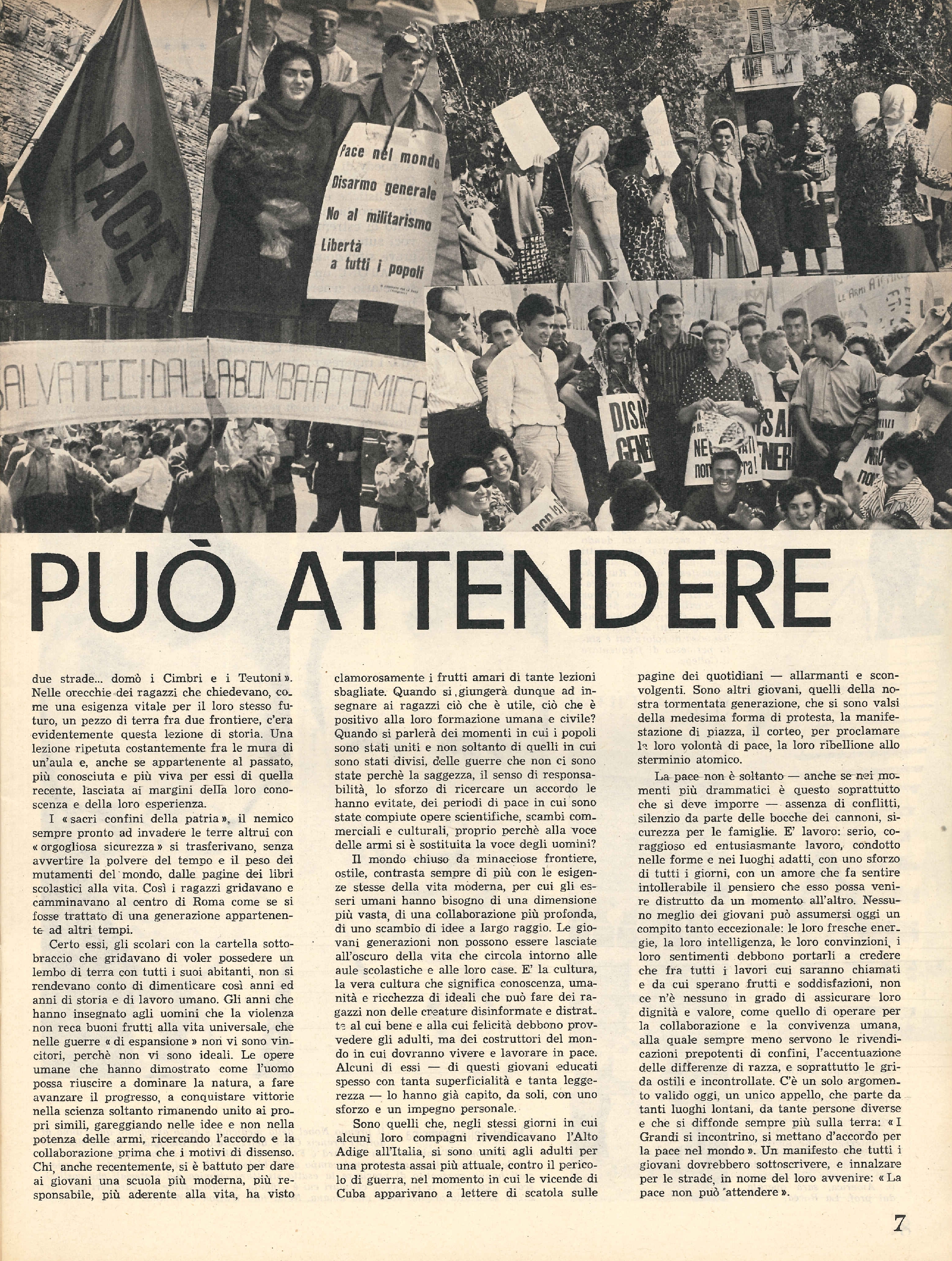 Foto: La pace non può attendere...