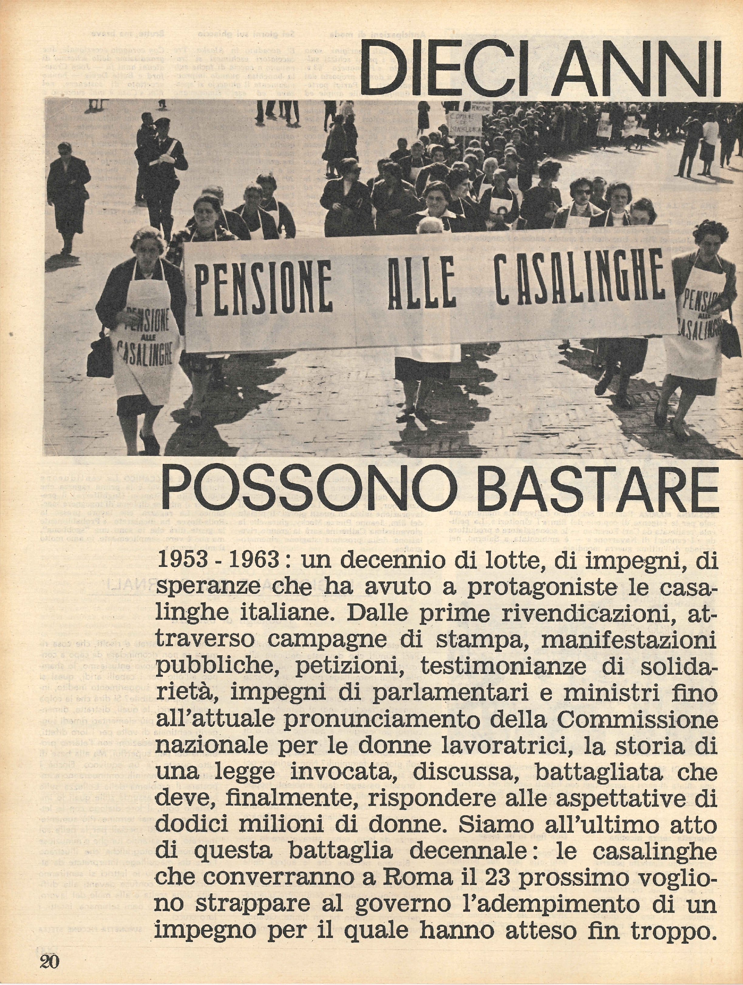 Foto: Pensione alle casalinghe...