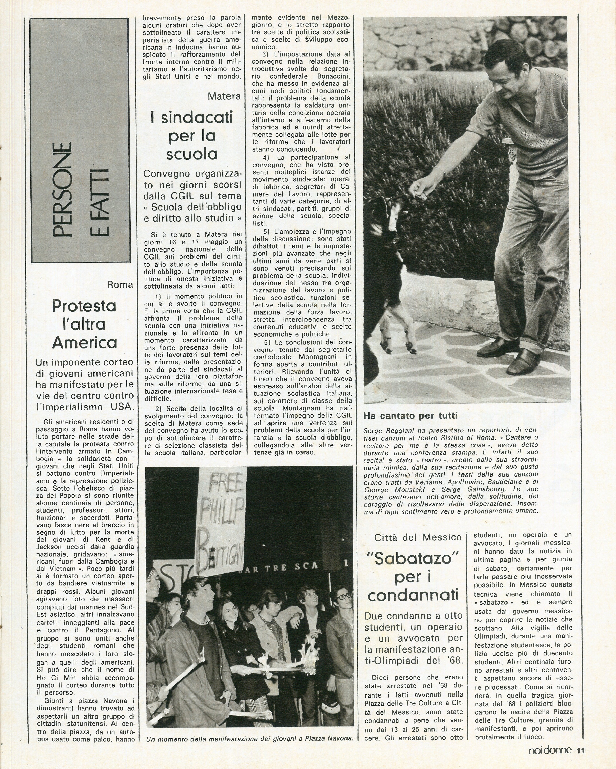 Foto: L'Africa di Miriam Makeba; Genova e la Valpolcevera; L'OMNI non serve più; la ricerca e i tumori