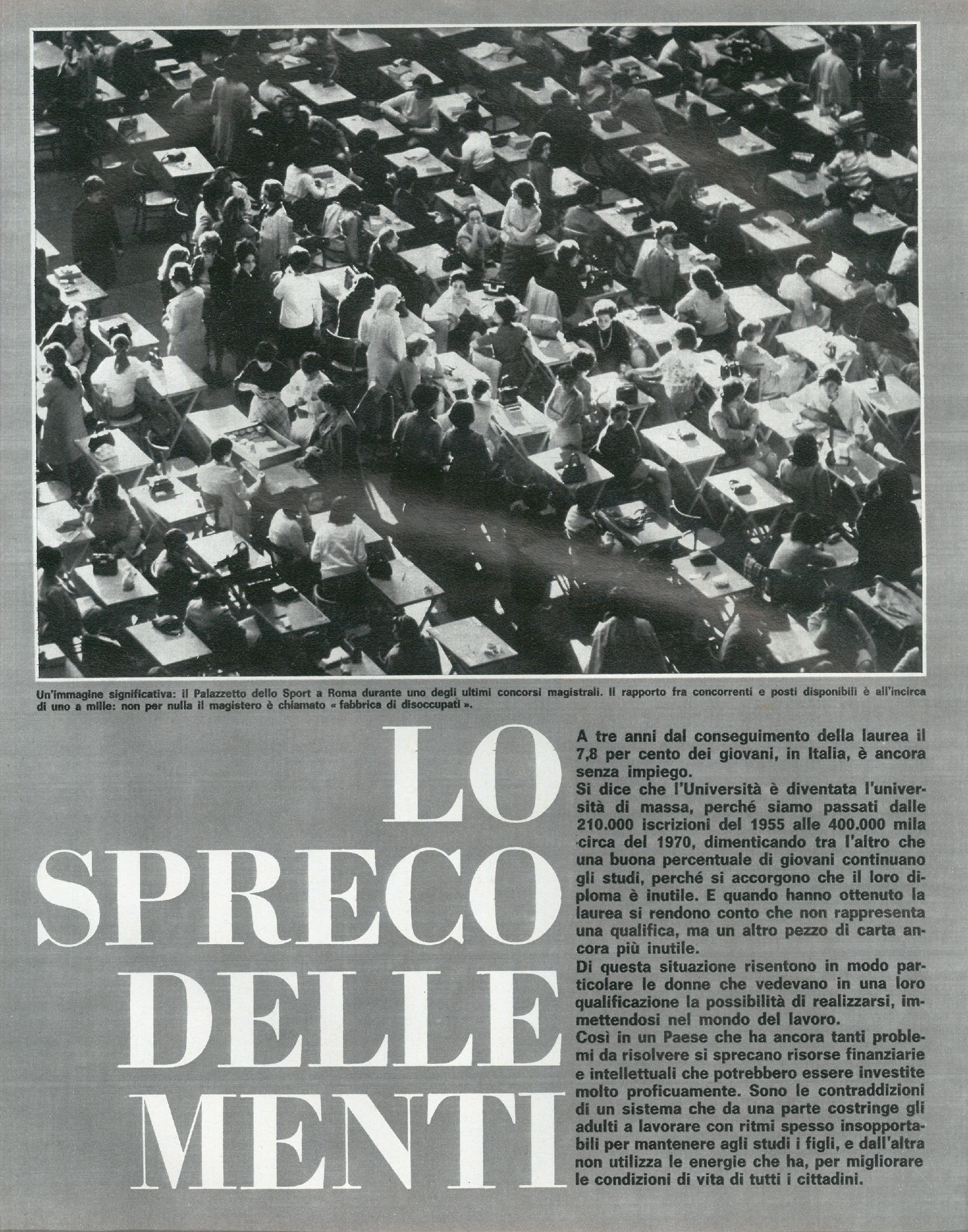 Foto: Lo spreco delle menti