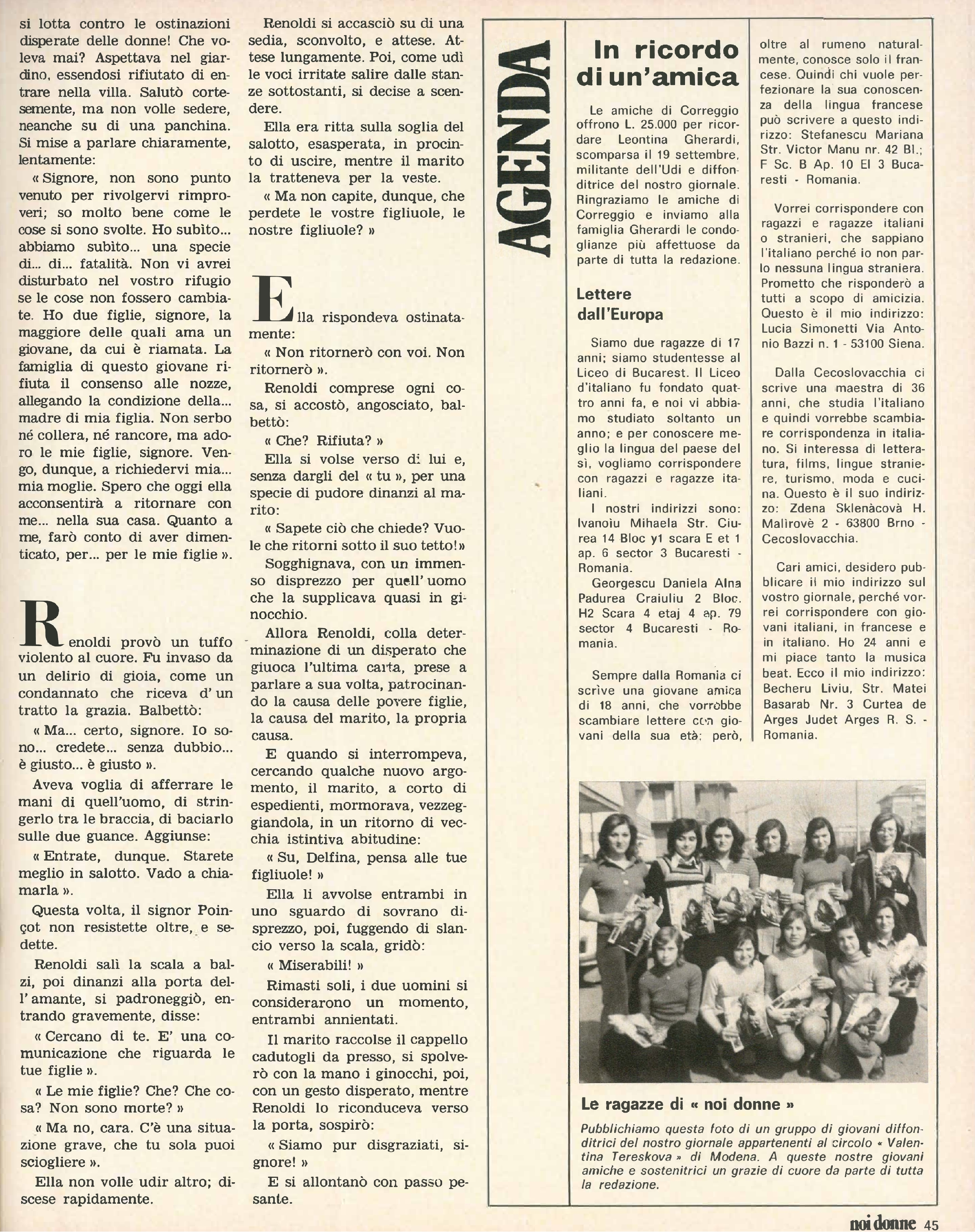 Foto: Appello di Hortensia Allende alle donne