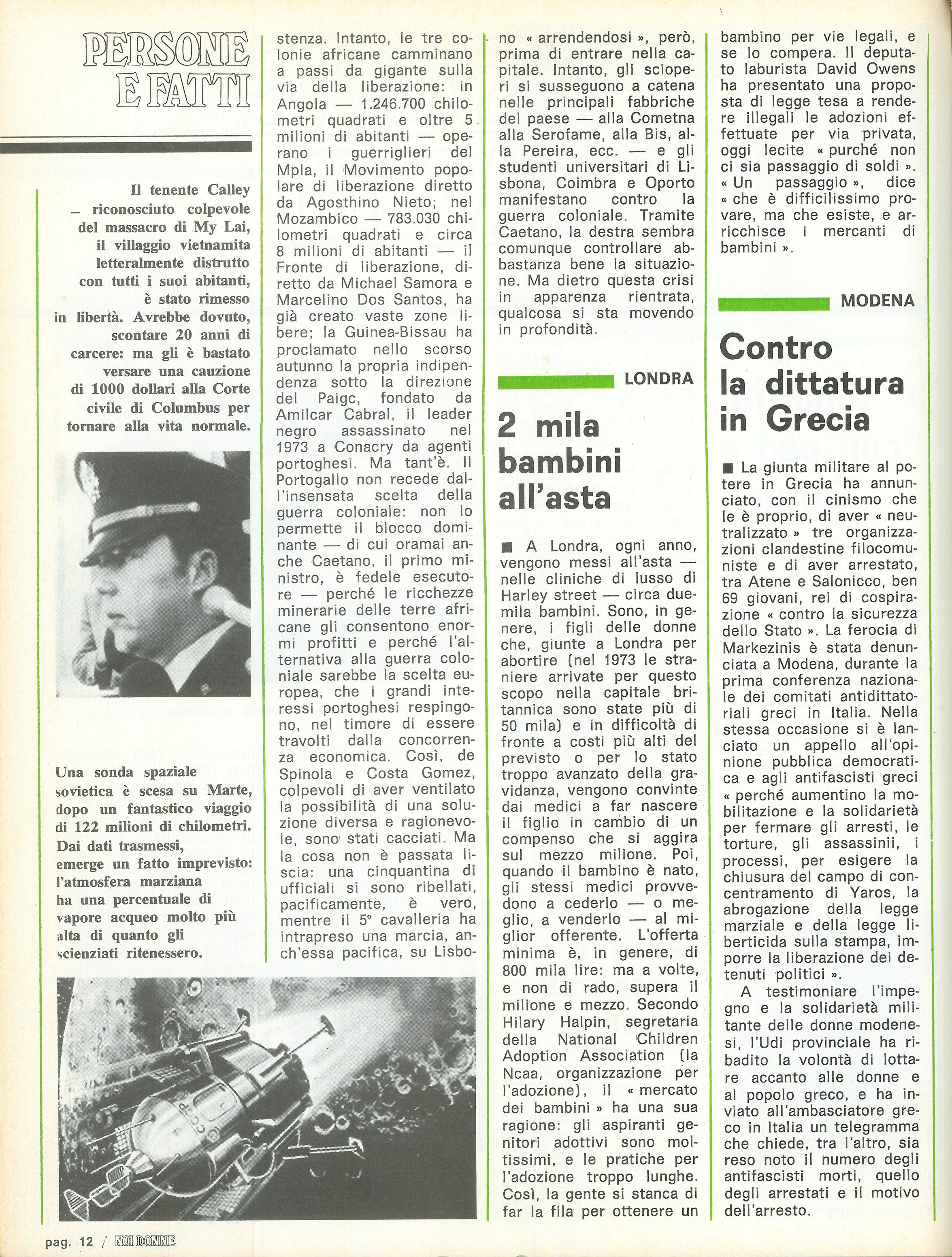Foto: Speciale “Voteranno due volte gli esclusi dal voto”: inchiesta sull’attivismo dei giovani che ancora non possono votare – Divorzio: la mobilitazione delle forze cattoliche per la vittoria del NO – Teatro: “Il vizio assurdo” racconta la vita di Cesare