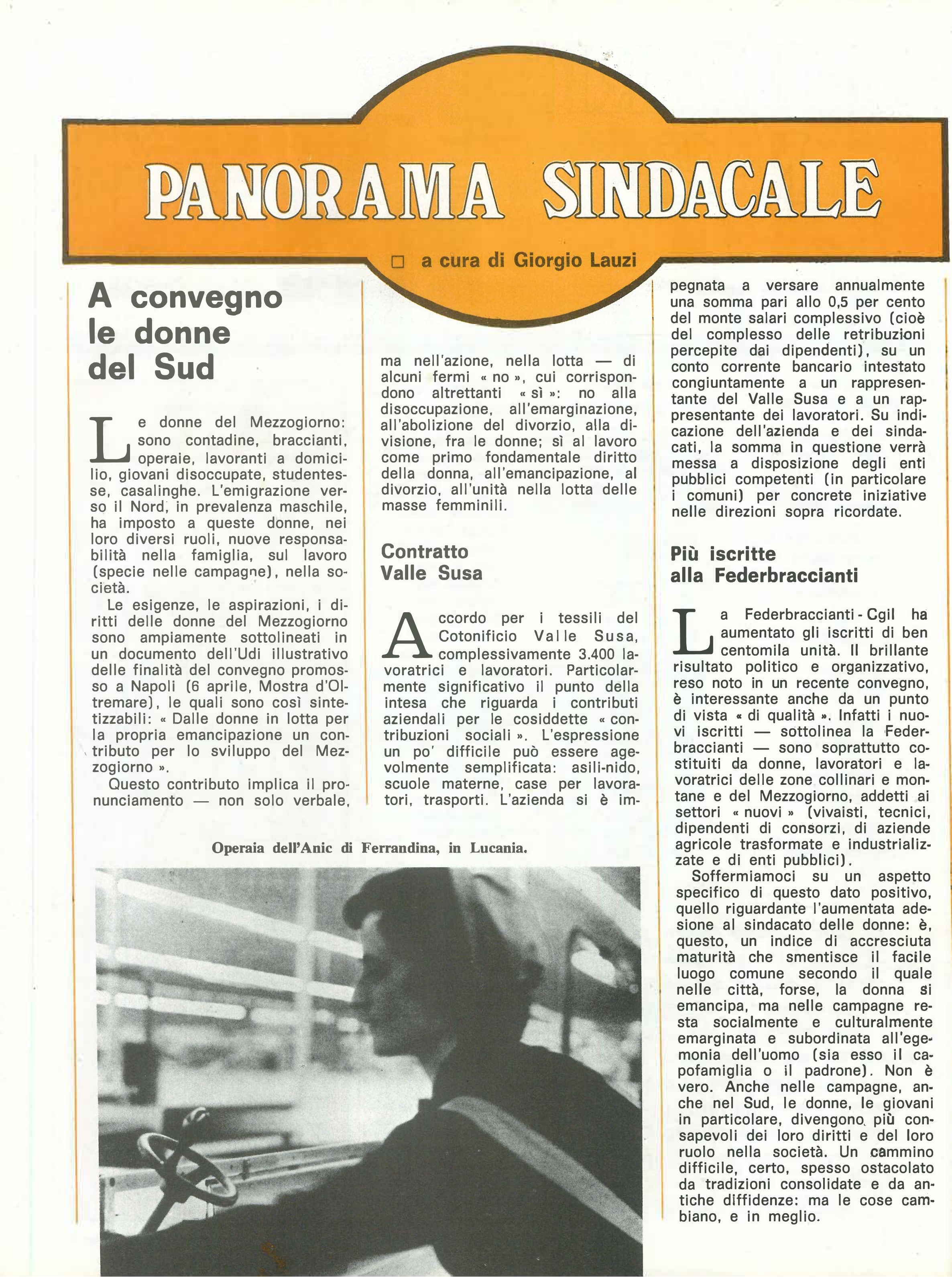 Foto: Speciale “Perché ho chiesto il divorzio”: cinque donne raccontano la scelta di divorziare – Pensioni: anche le donne potranno godere del diritto di reversibilità – Fascismo: a Milano dilaga la violenza di estrema destra .–TV: la propaganda antidivor