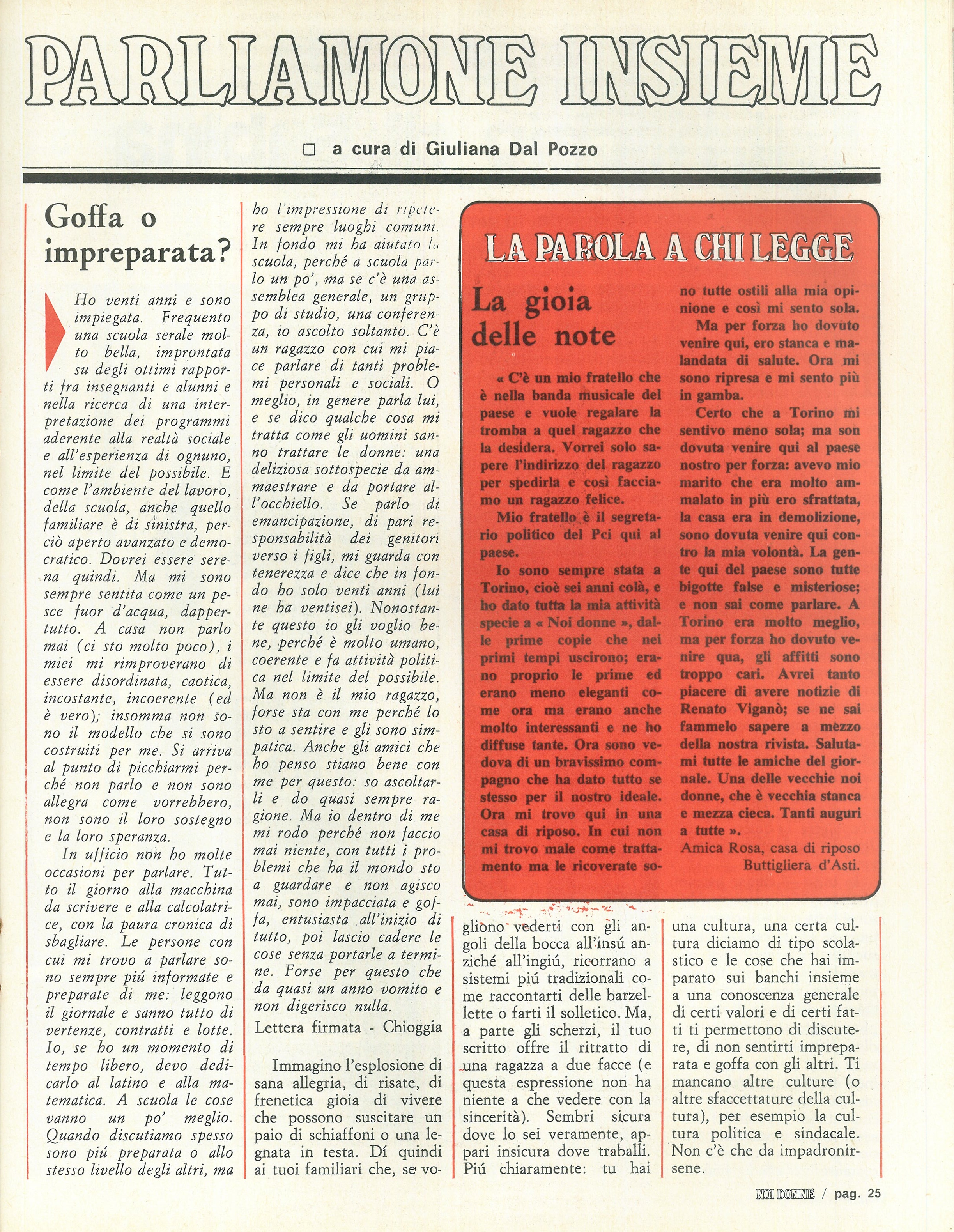 Foto: Referendum: la vittoria del NO è stata possibile soprattutto grazie alle donne – Portogallo: la testimonianza delle donne che hanno combattuto contro il regime – Cinema: la mancata occasione del nuovo film di Luigi Comencini