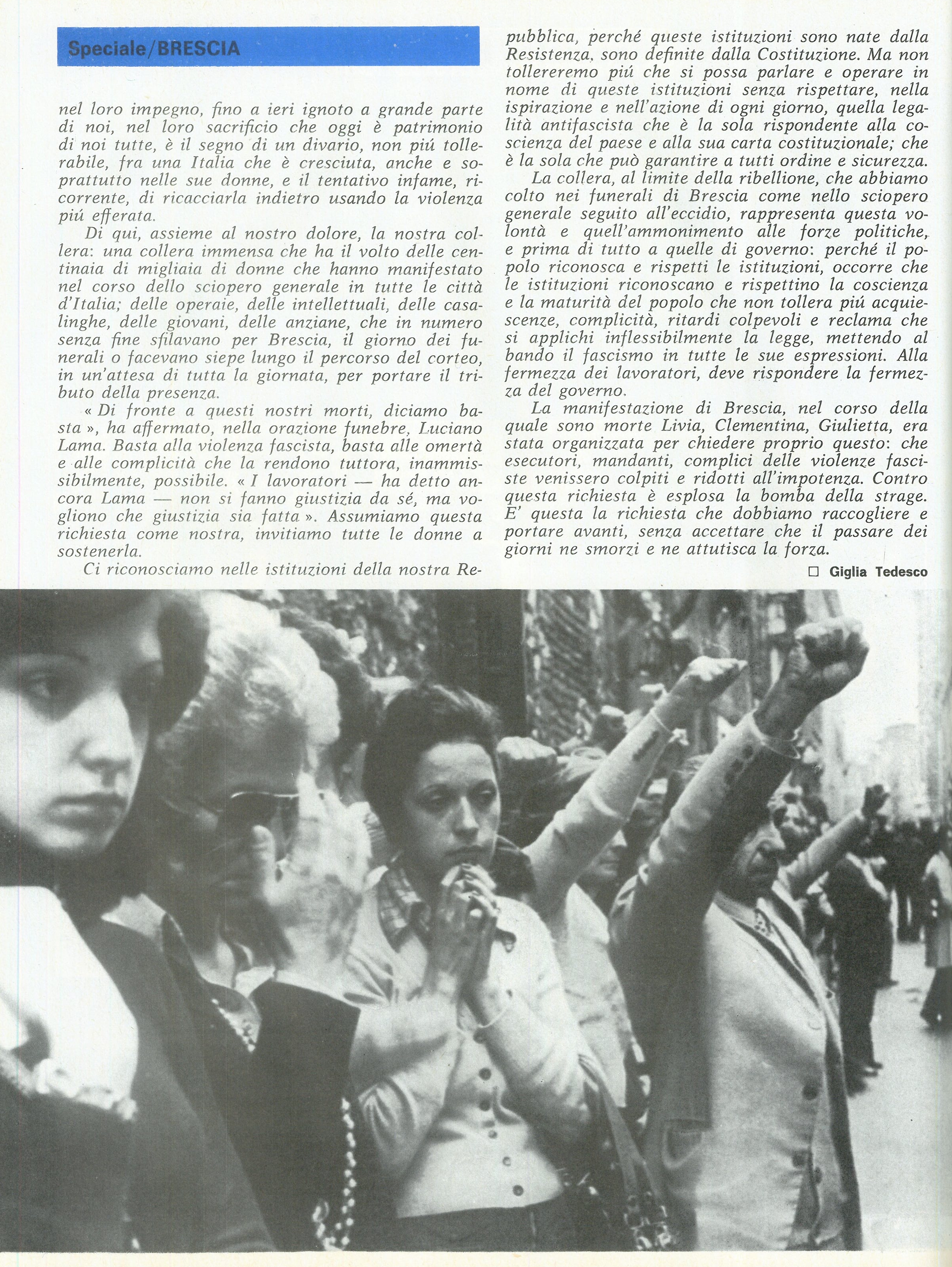 Foto: Dolore e rabbia, inchiesta a Brescia sulla strage fascista