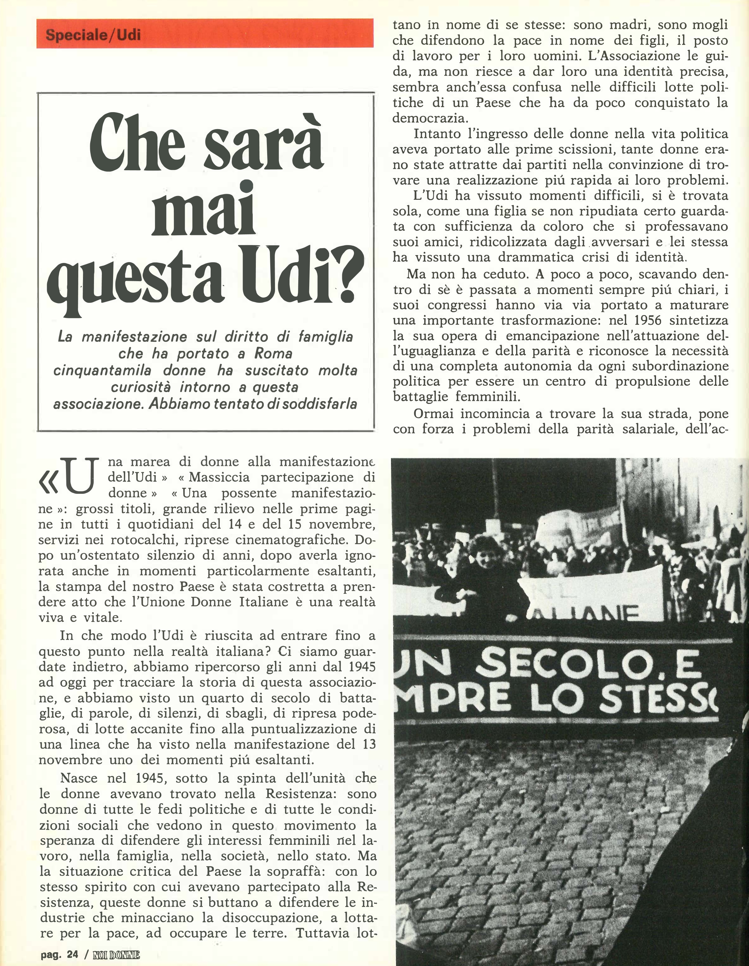 Foto: L'UDIssea una storia lunga trenta anni di una associazione femminile