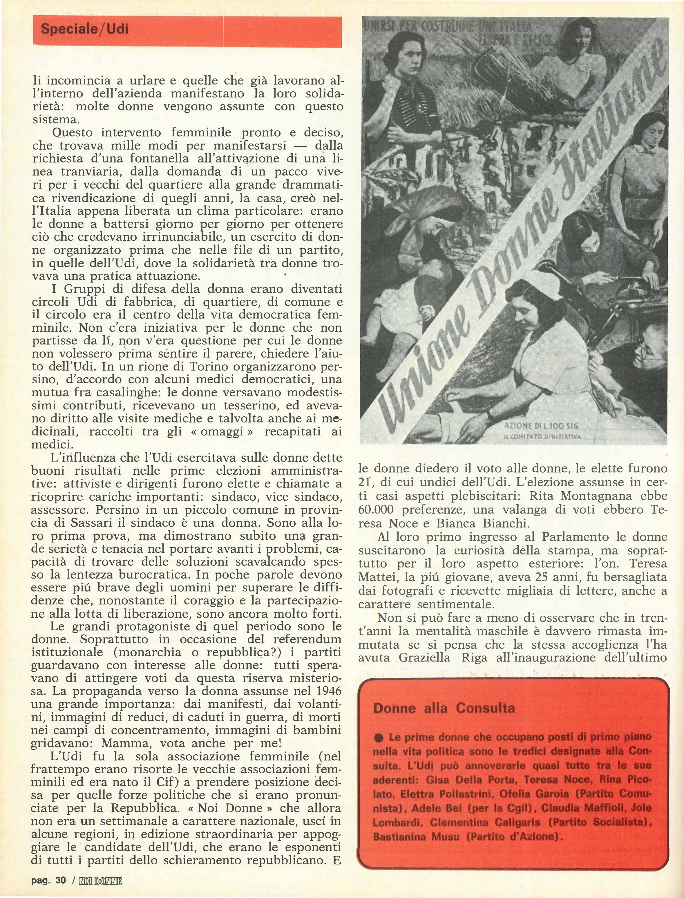 Foto: L'UDIssea una storia lunga trenta anni di una associazione femminile
