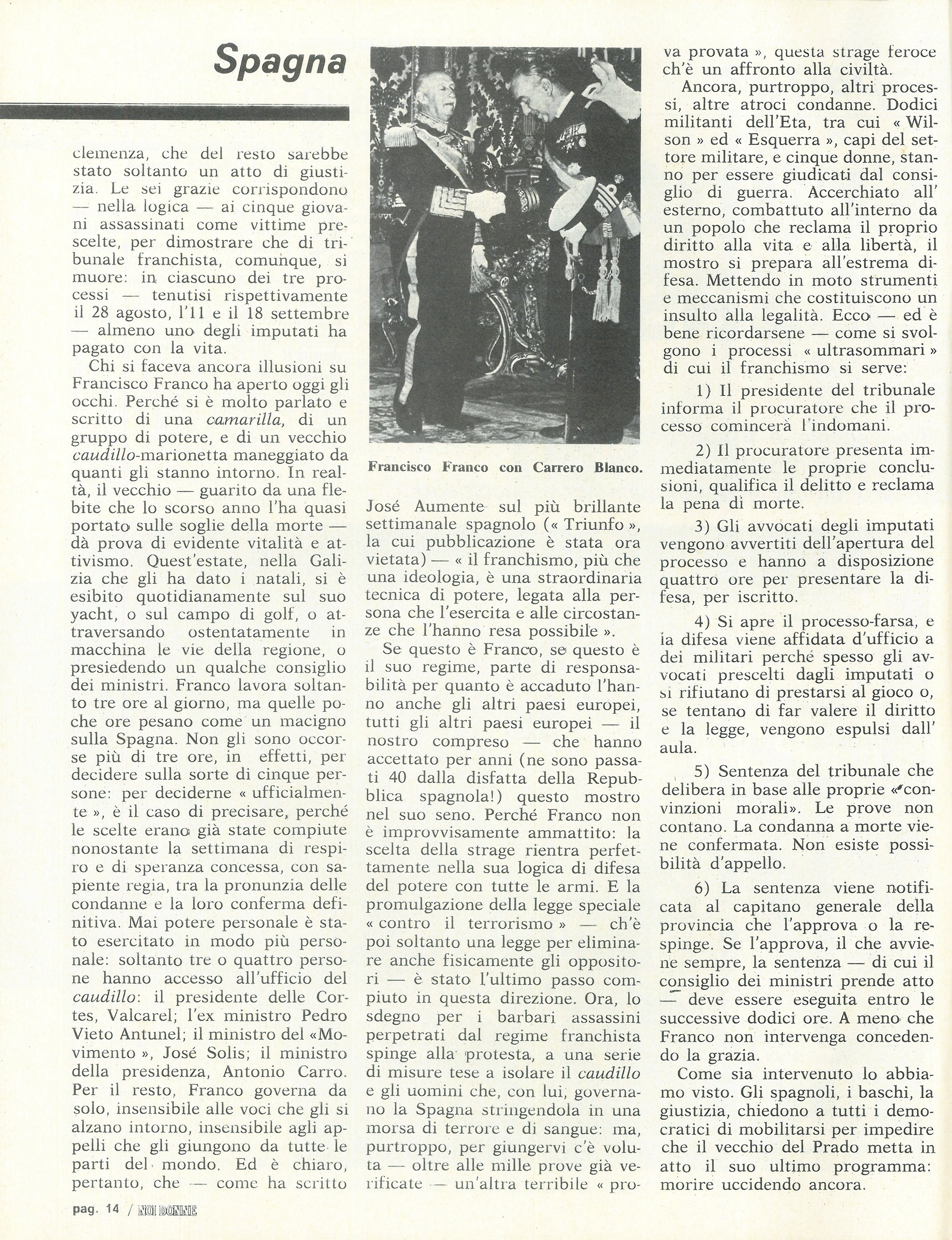 Foto: Tutto il mondo contro il generale Franco
