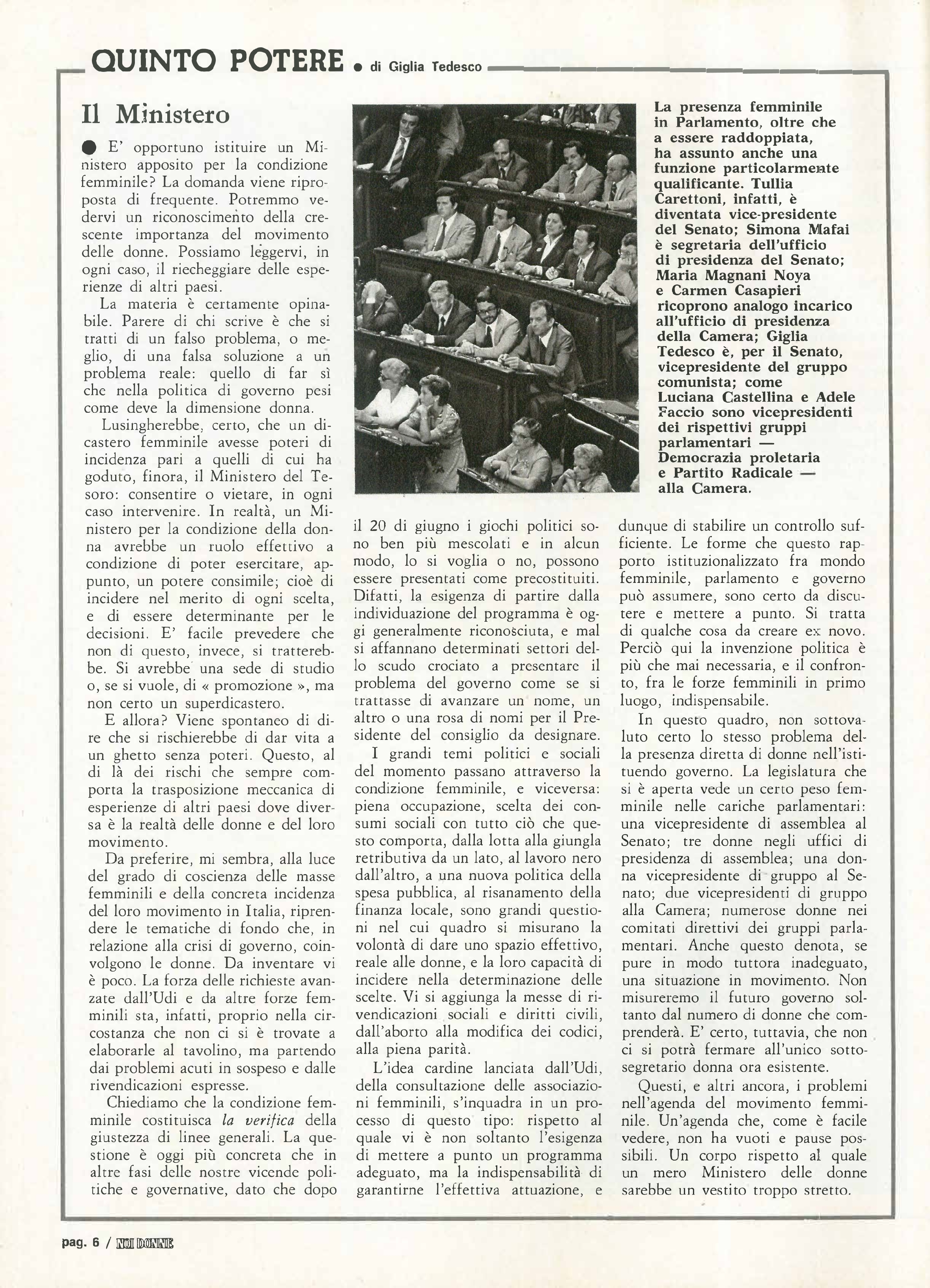 Foto: Il parlamento è un pò più donna
