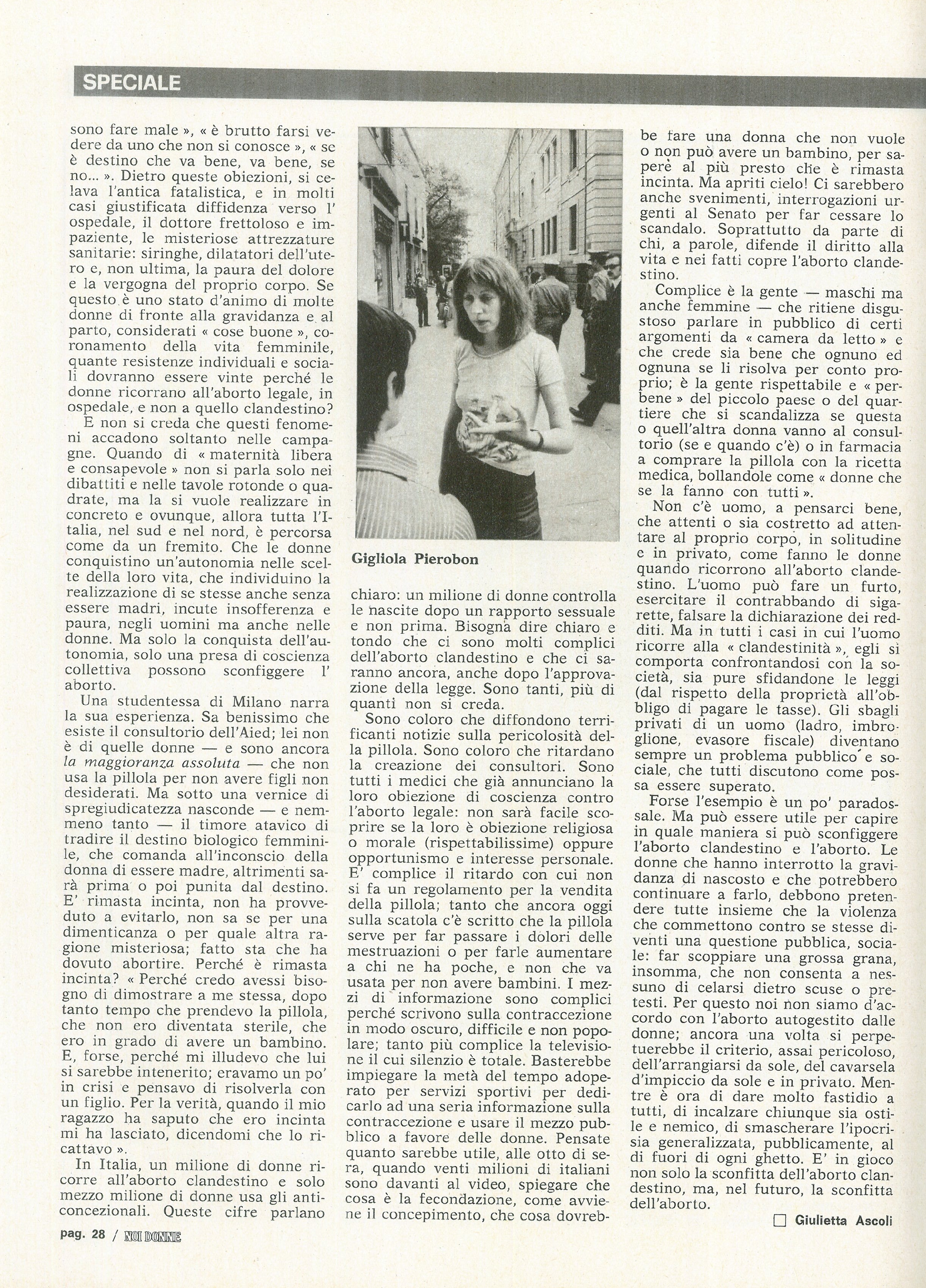 Foto: Aborto. Primo: non arrangiarsi