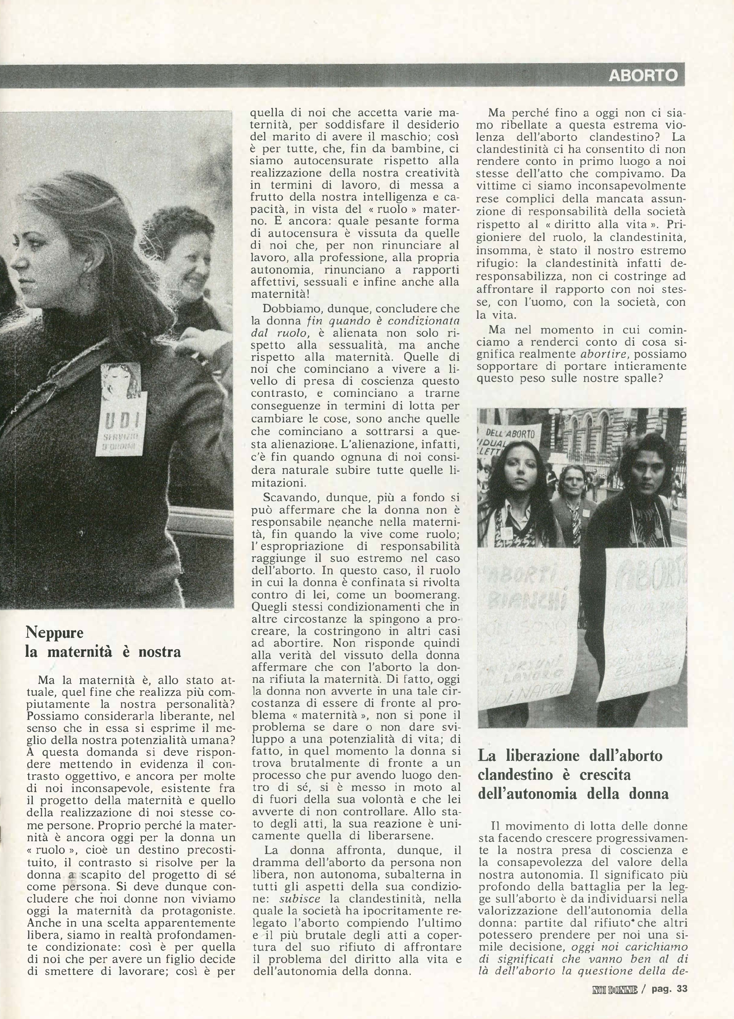 Foto: Aborto. Primo: non arrangiarsi