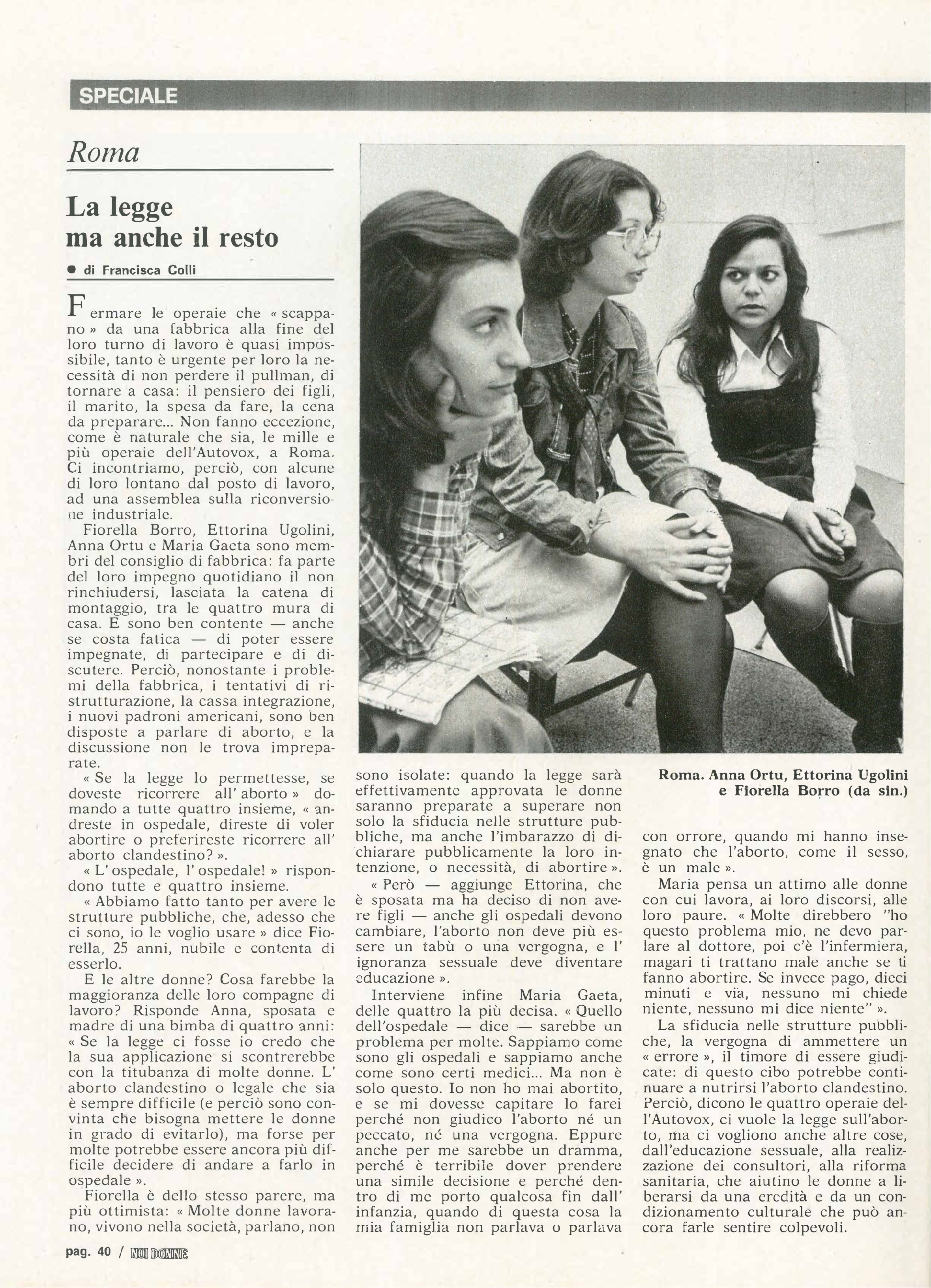 Foto: Aborto. Primo: non arrangiarsi