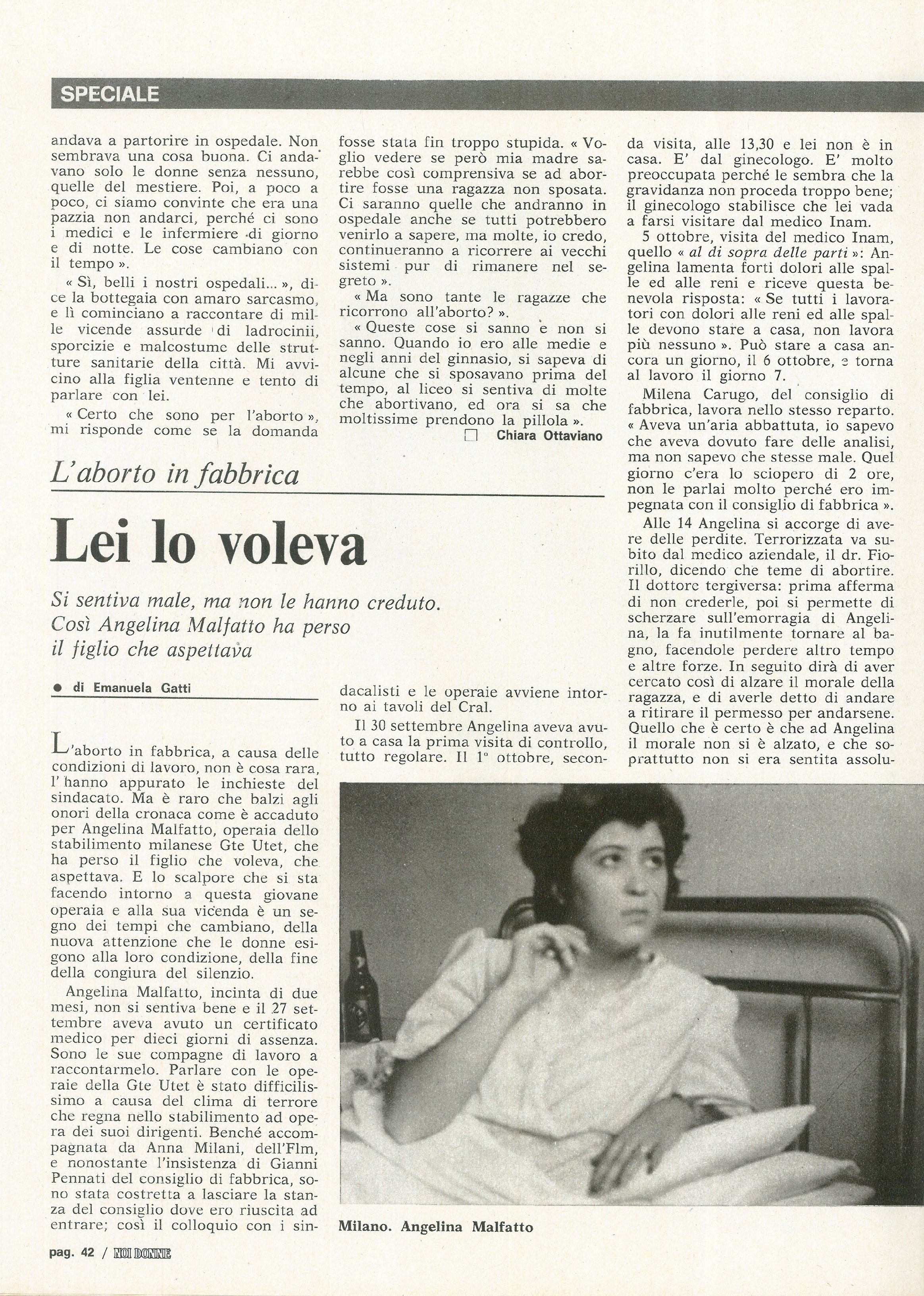 Foto: Aborto. Primo: non arrangiarsi