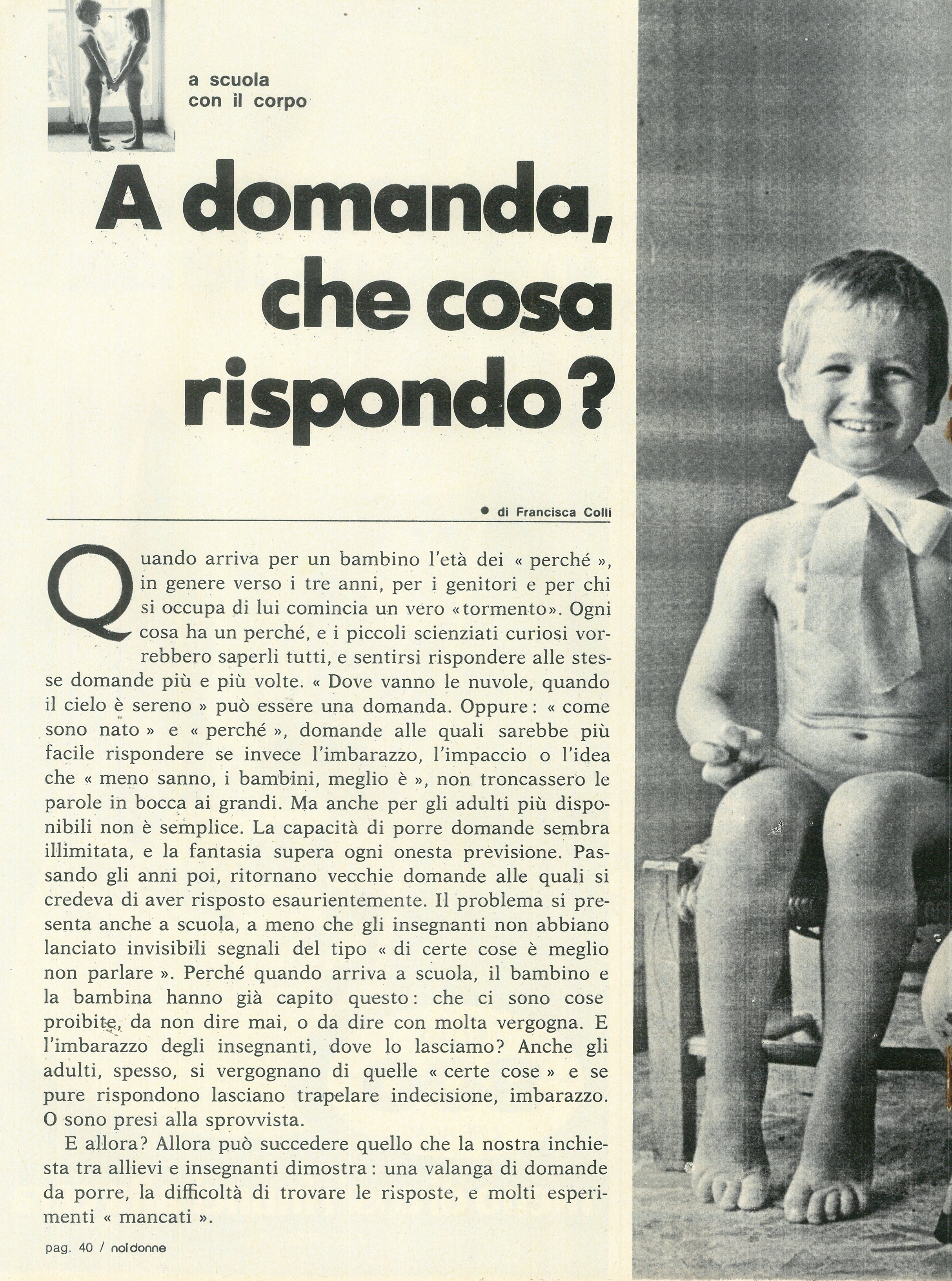 Foto: A scuola con il corpo ...