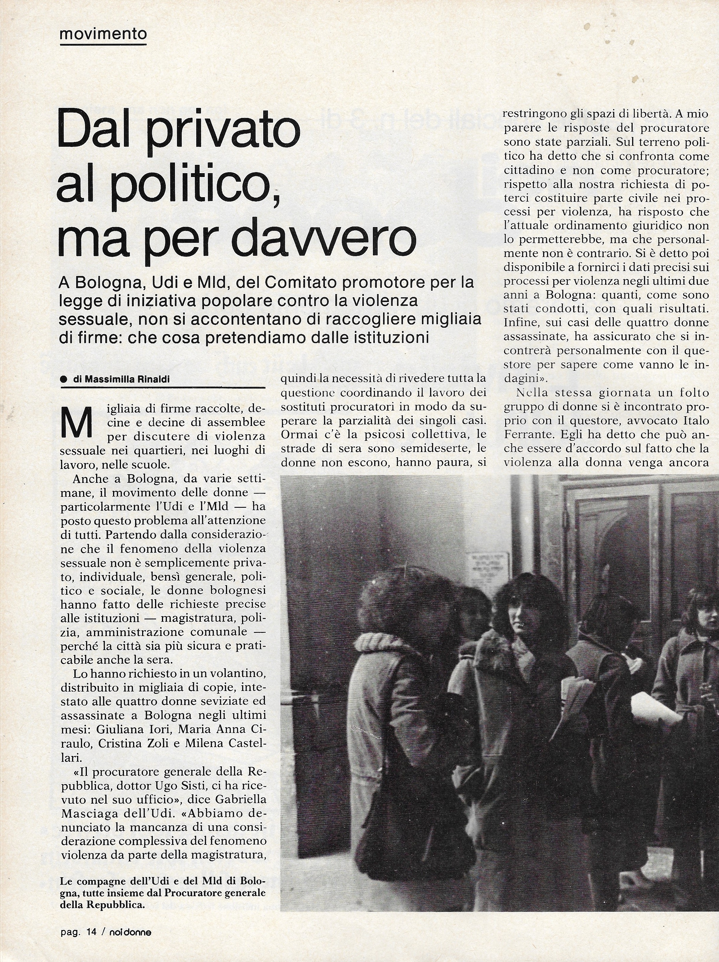 Foto: (nr 1-2) ma è di sinistra il movimento delle donne?