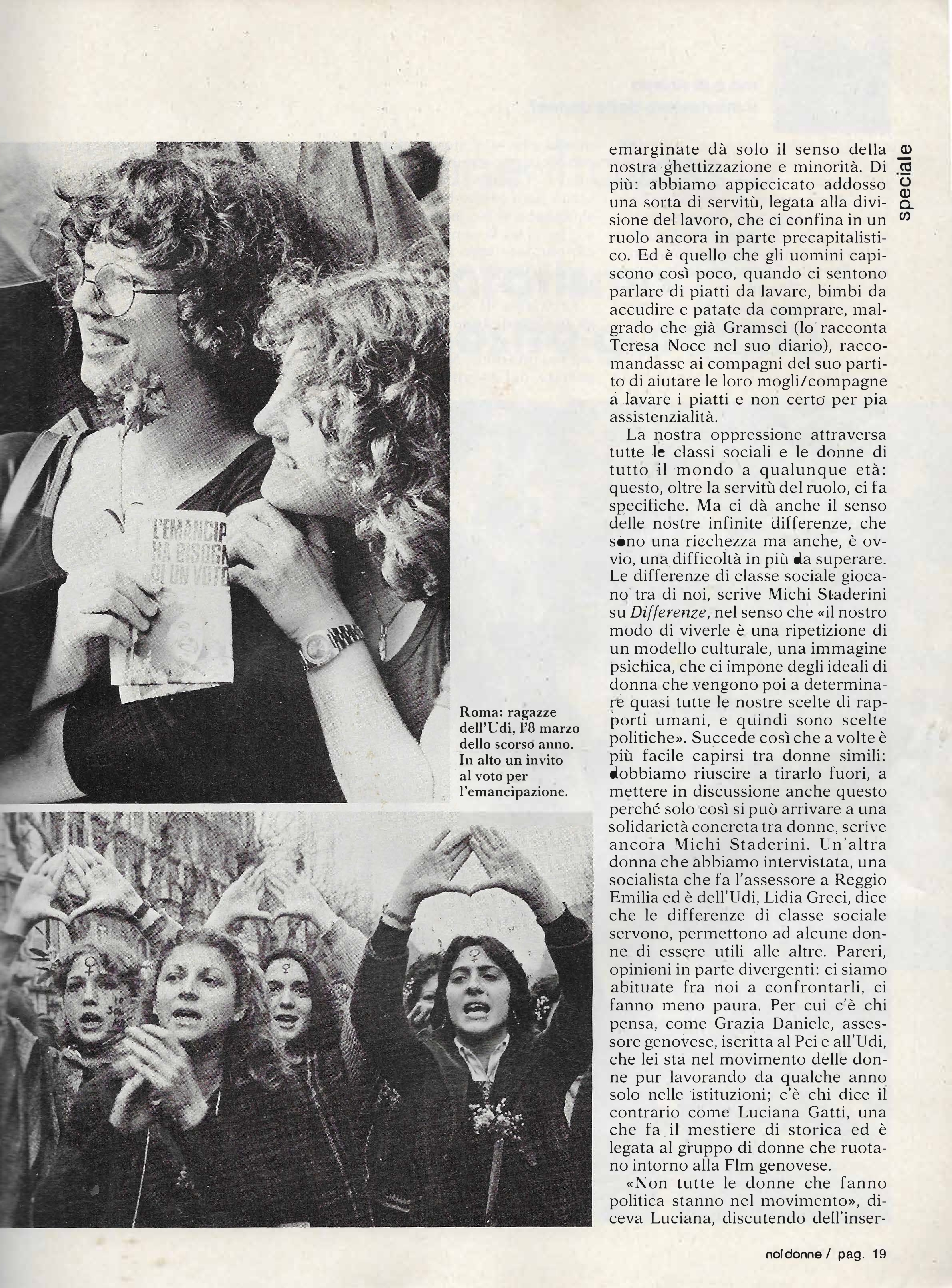 Foto: (nr 1-2) ma è di sinistra il movimento delle donne?