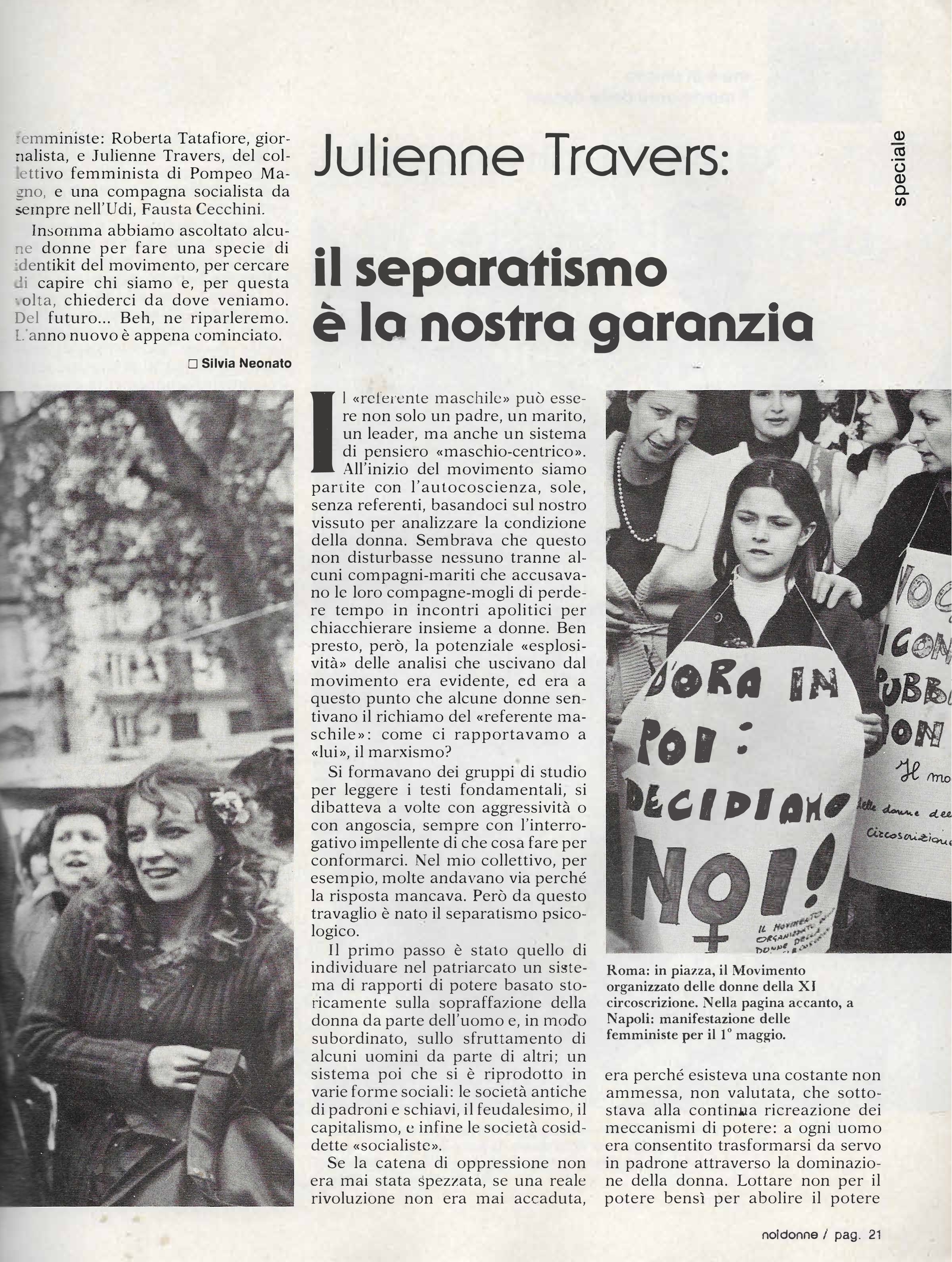 Foto: (nr 1-2) ma è di sinistra il movimento delle donne?