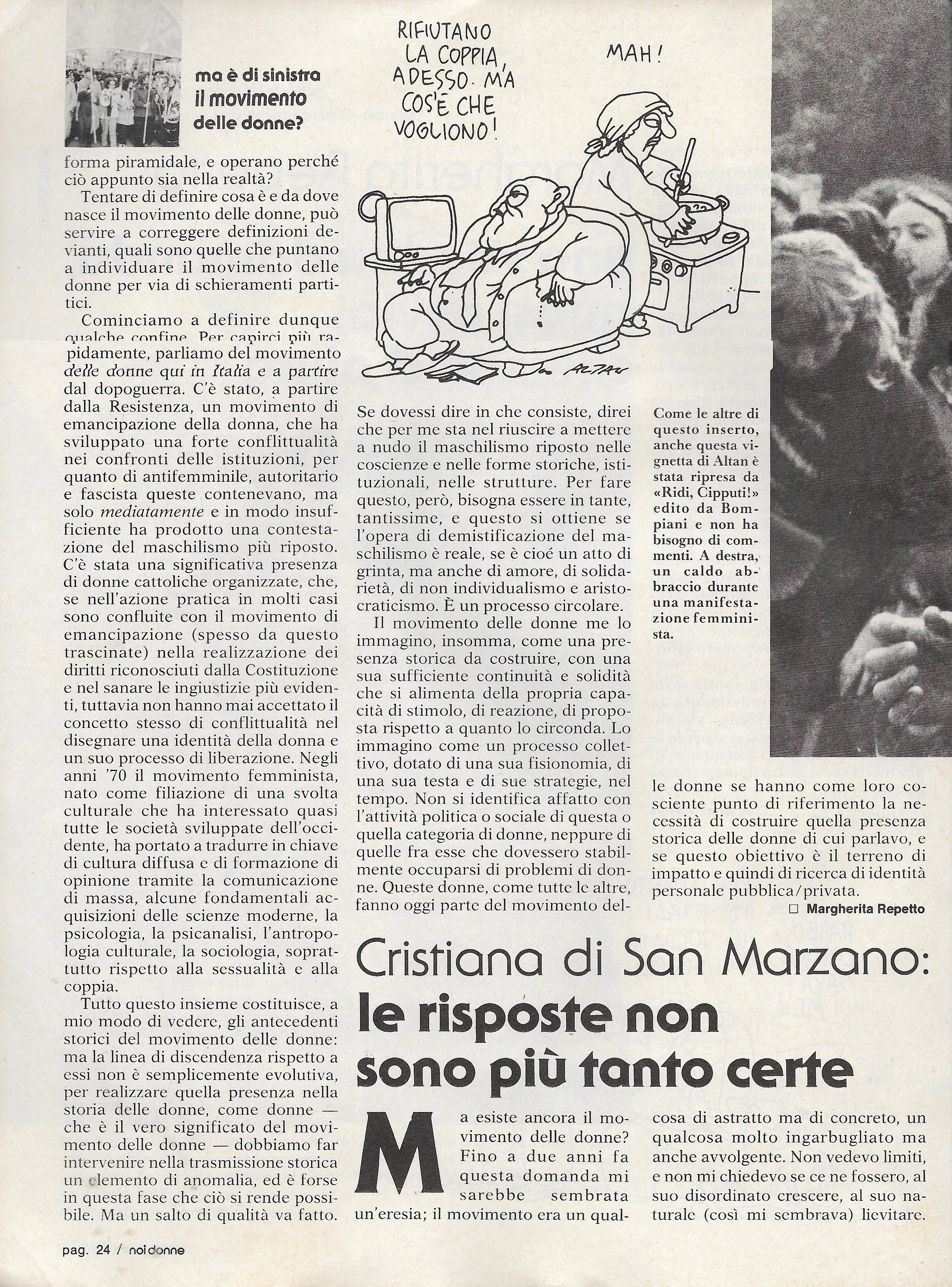 Foto: (nr 1-2) ma è di sinistra il movimento delle donne?