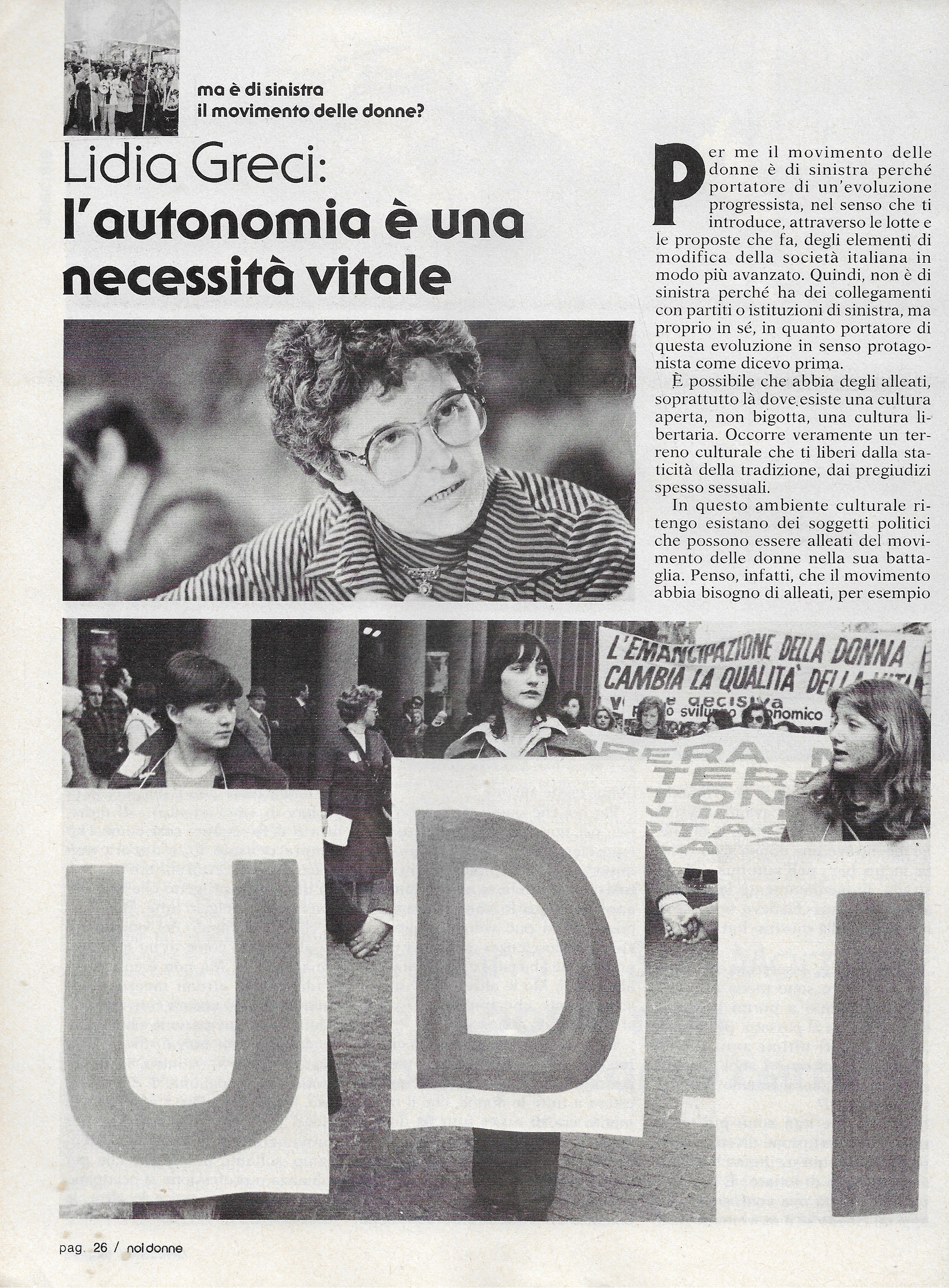 Foto: (nr 1-2) ma è di sinistra il movimento delle donne?