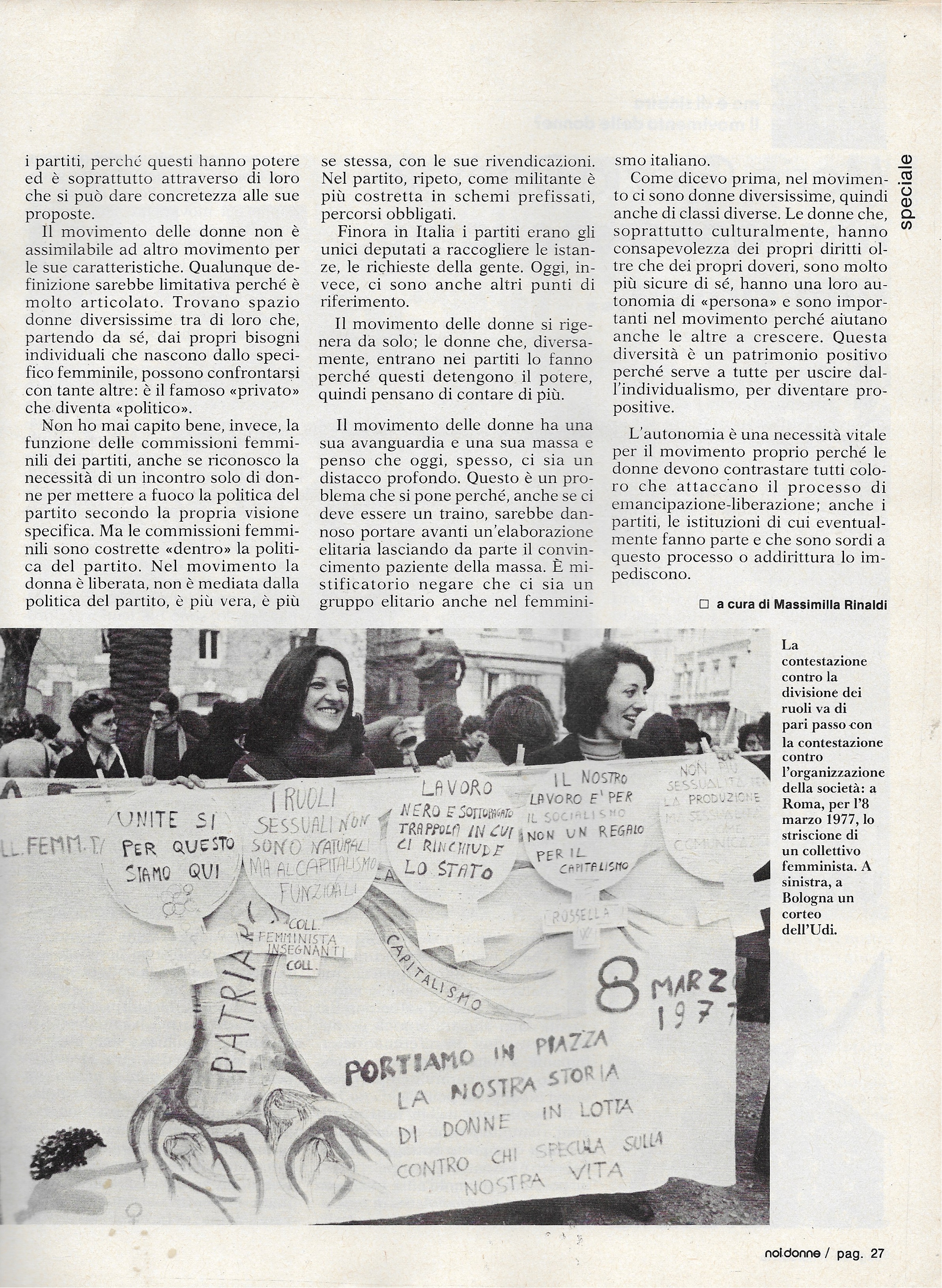 Foto: (nr 1-2) ma è di sinistra il movimento delle donne?