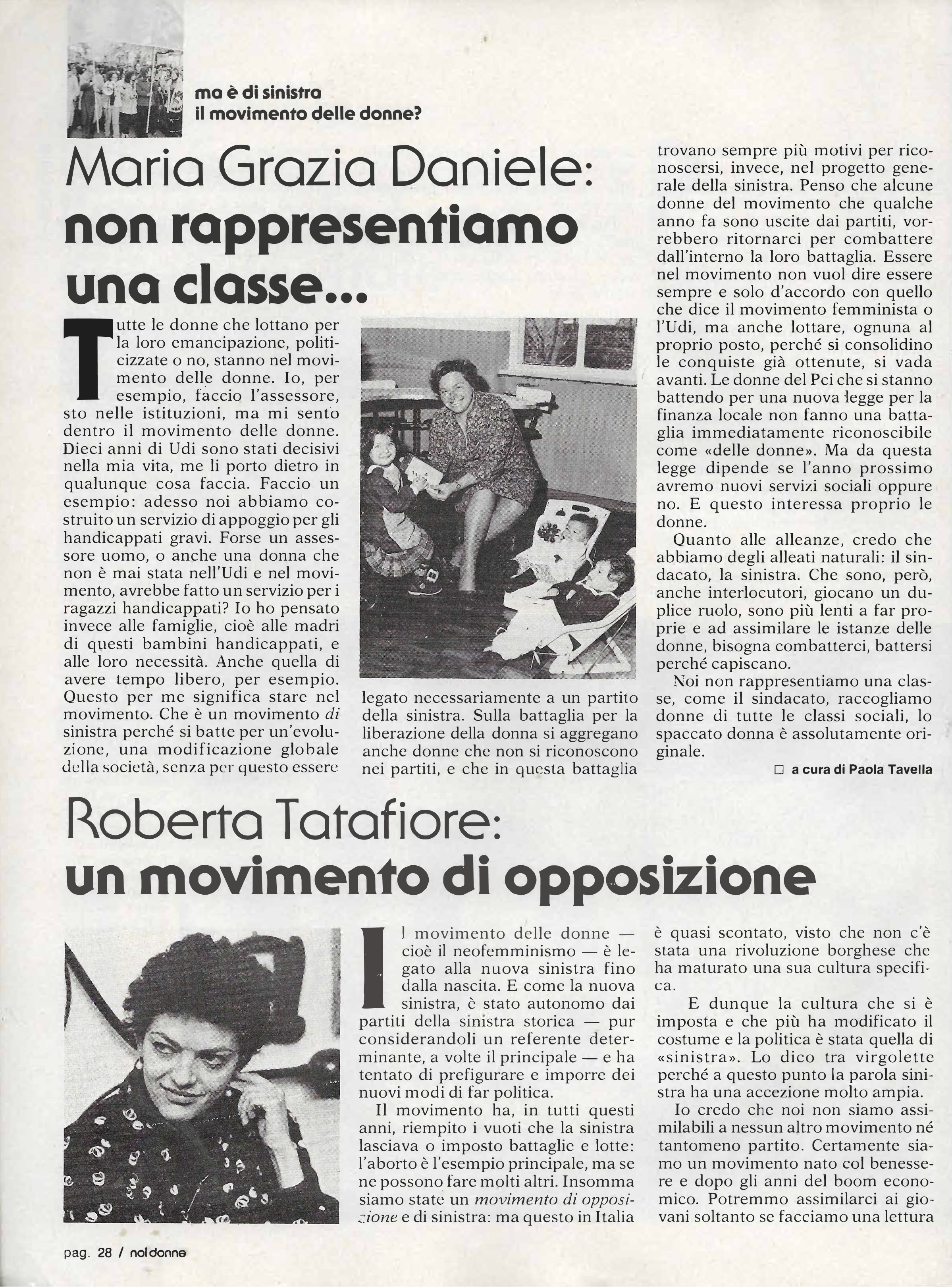 Foto: (nr 1-2) ma è di sinistra il movimento delle donne?