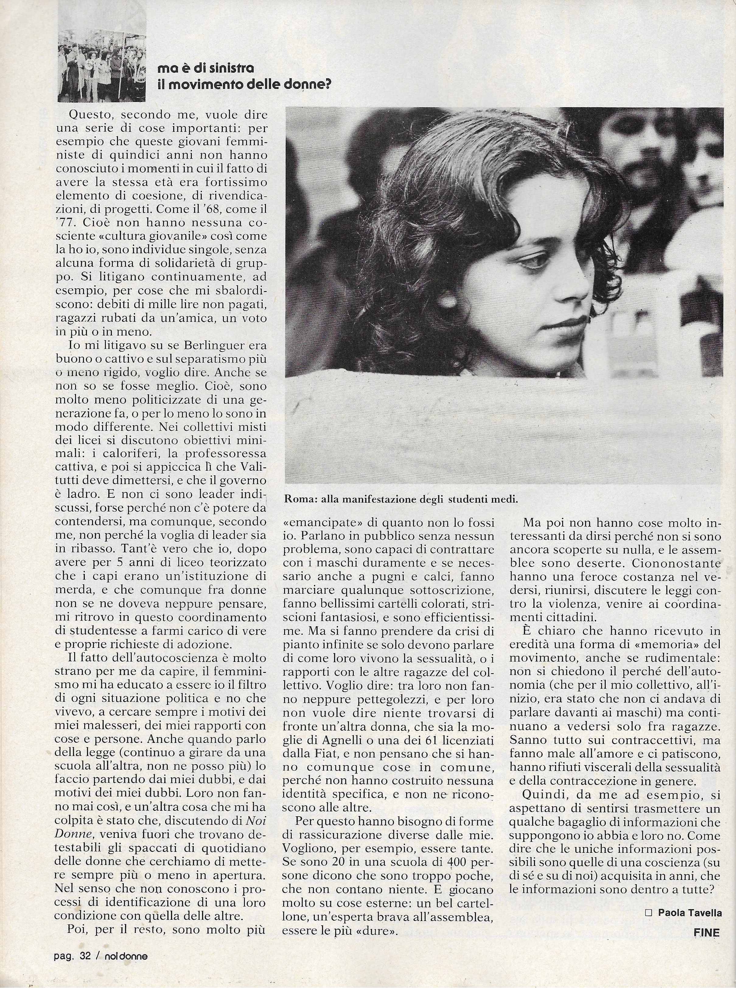 Foto: (nr 1-2) ma è di sinistra il movimento delle donne?