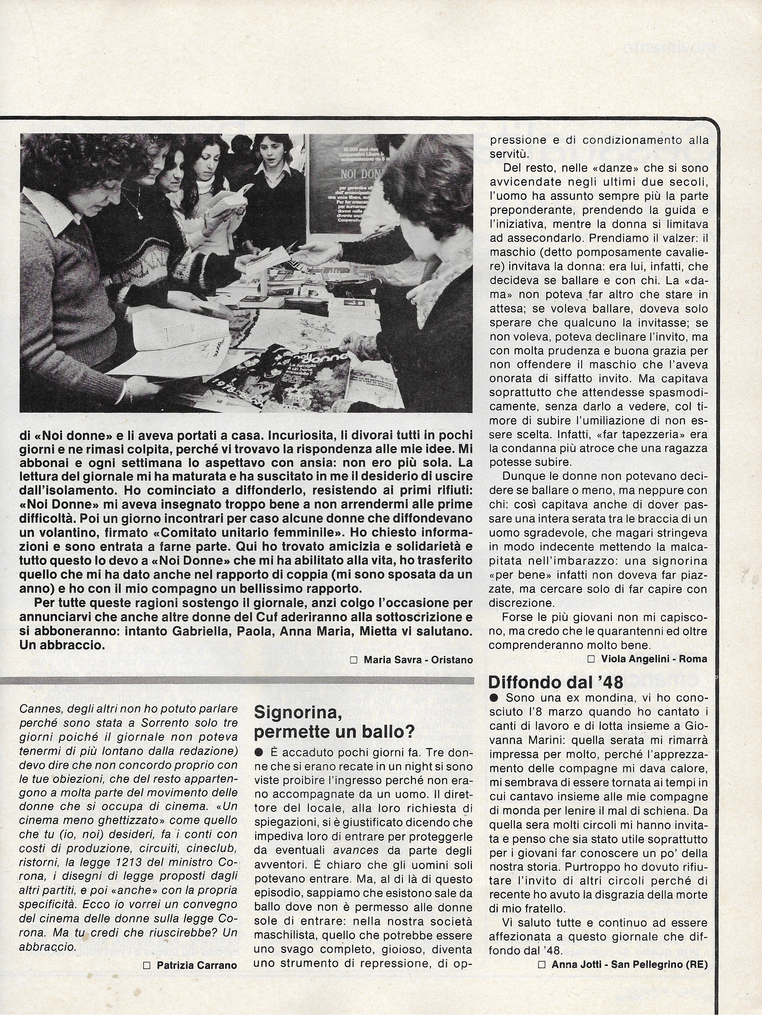 Foto: (nr 1-2) ma è di sinistra il movimento delle donne?