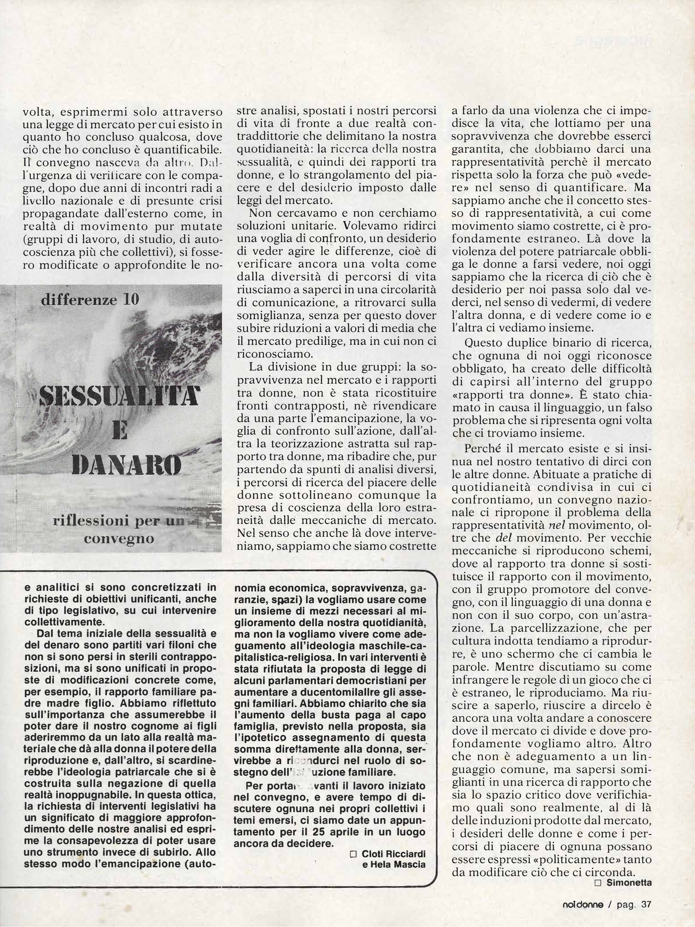 Foto: (nr 1-2) ma è di sinistra il movimento delle donne?