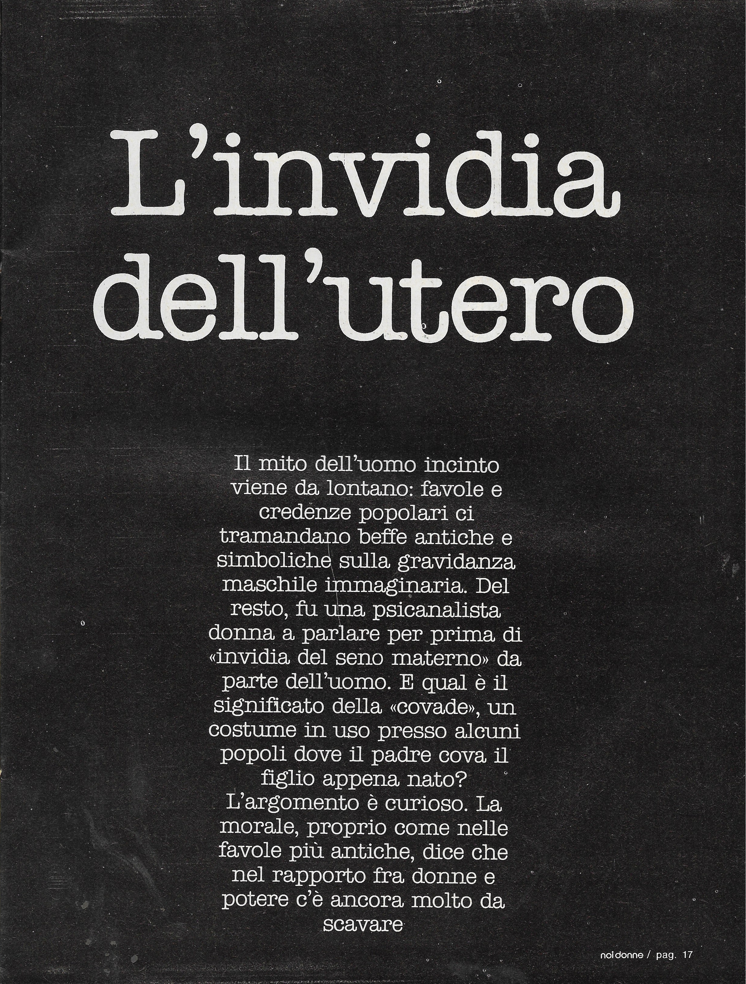 Foto: L'invidia dell'utero
