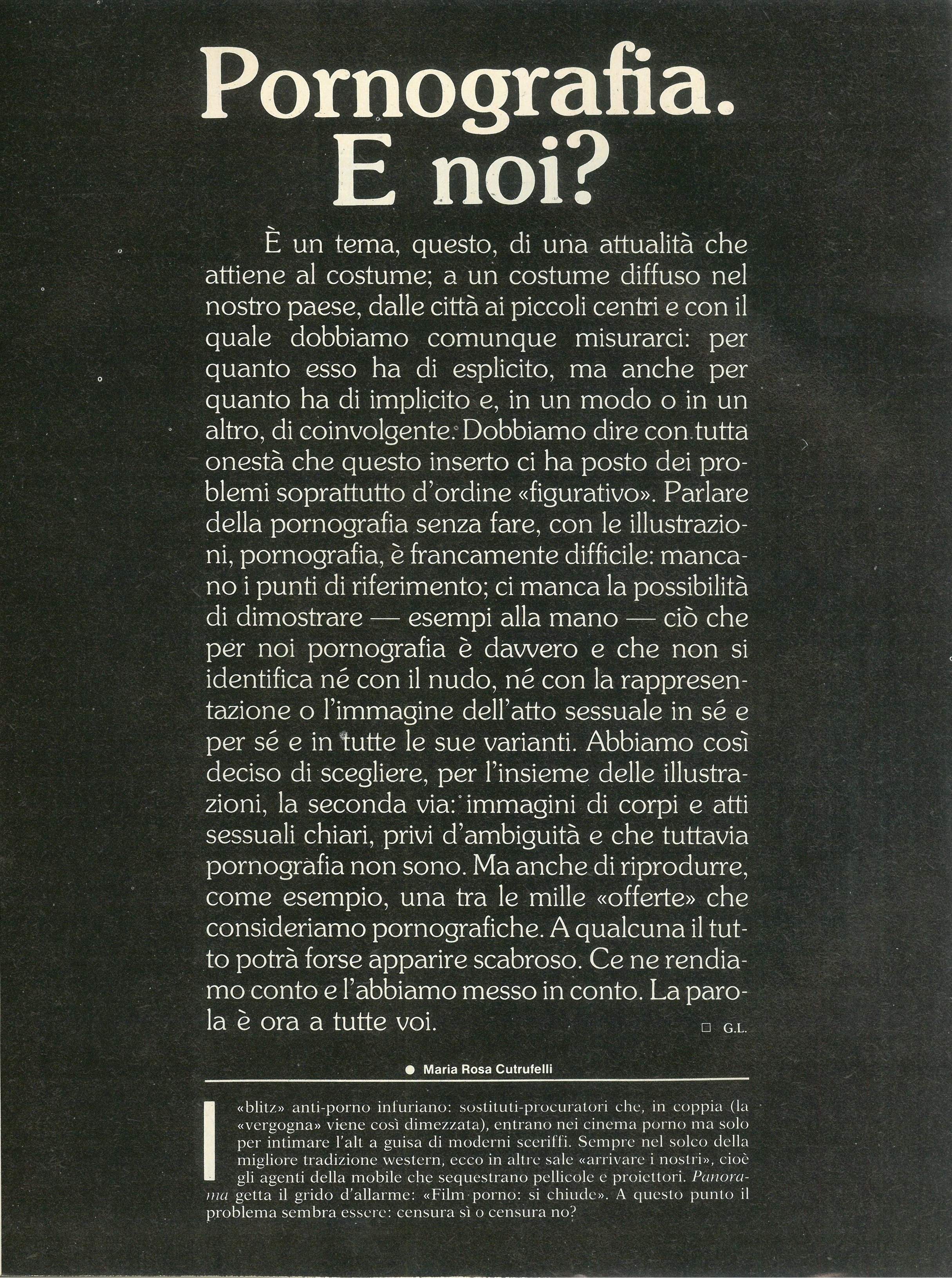 Foto: Pornografia e noi?