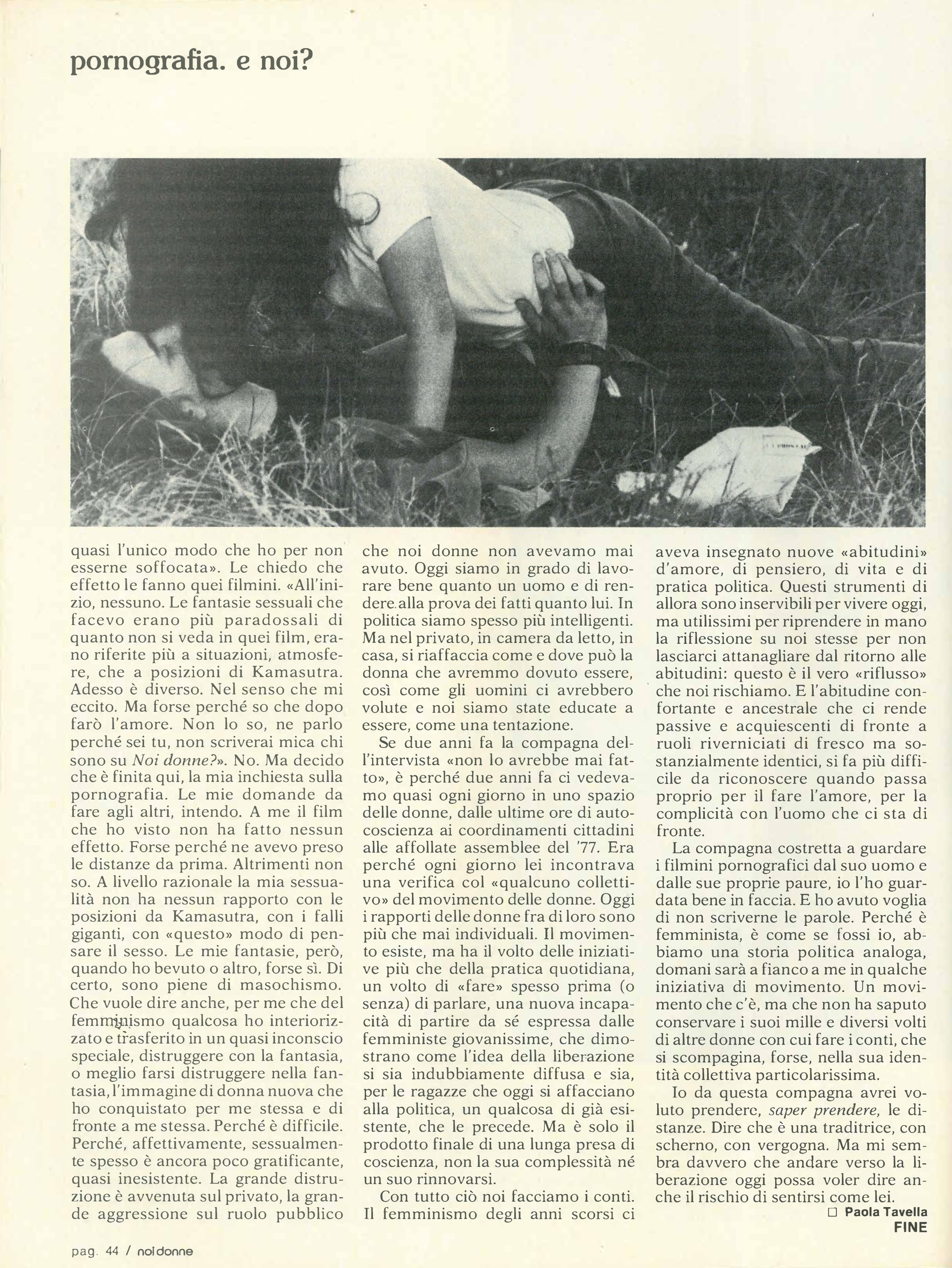 Foto: Pornografia e noi?