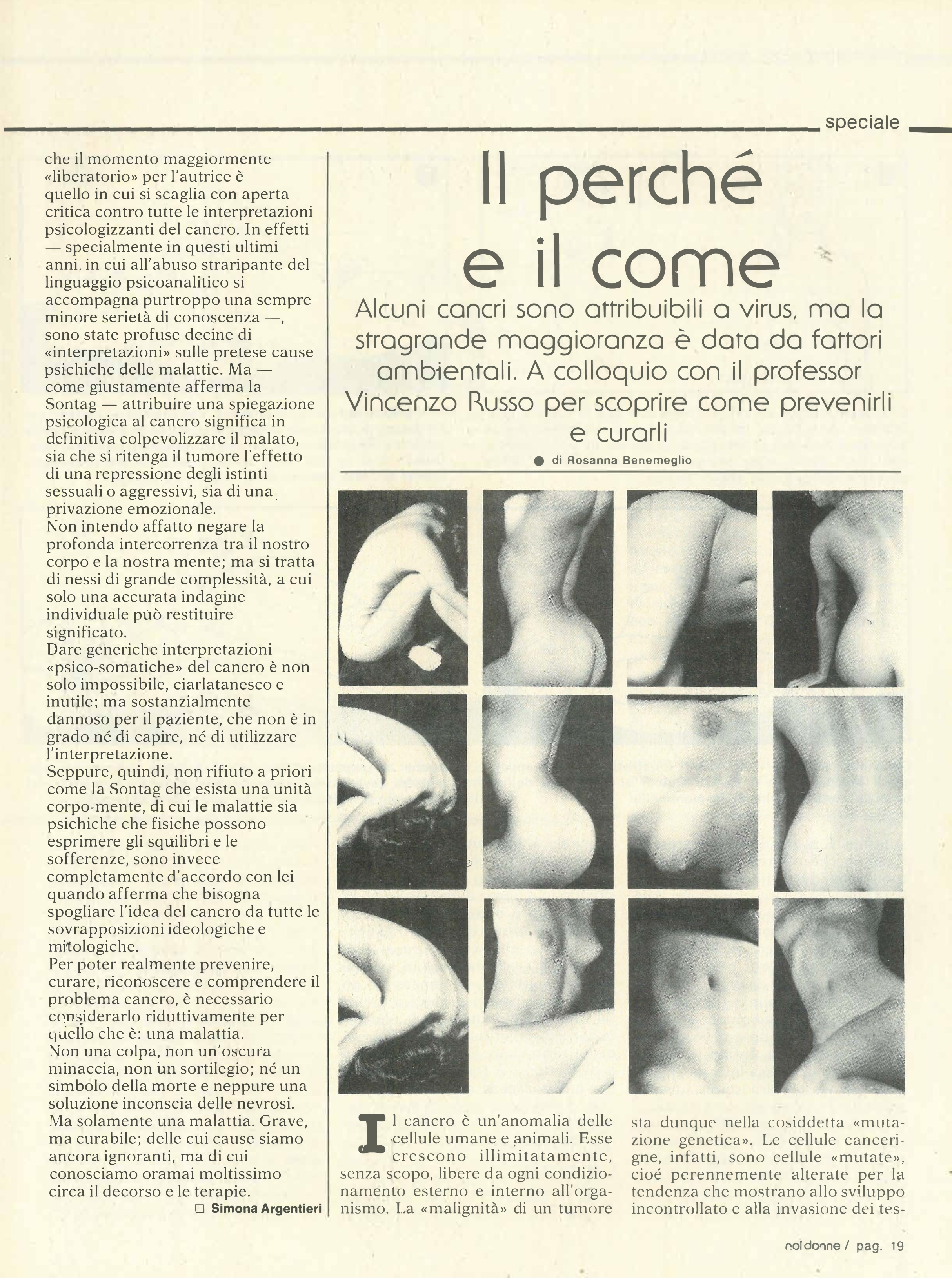 Foto: Cancro chiamiamolo per nome