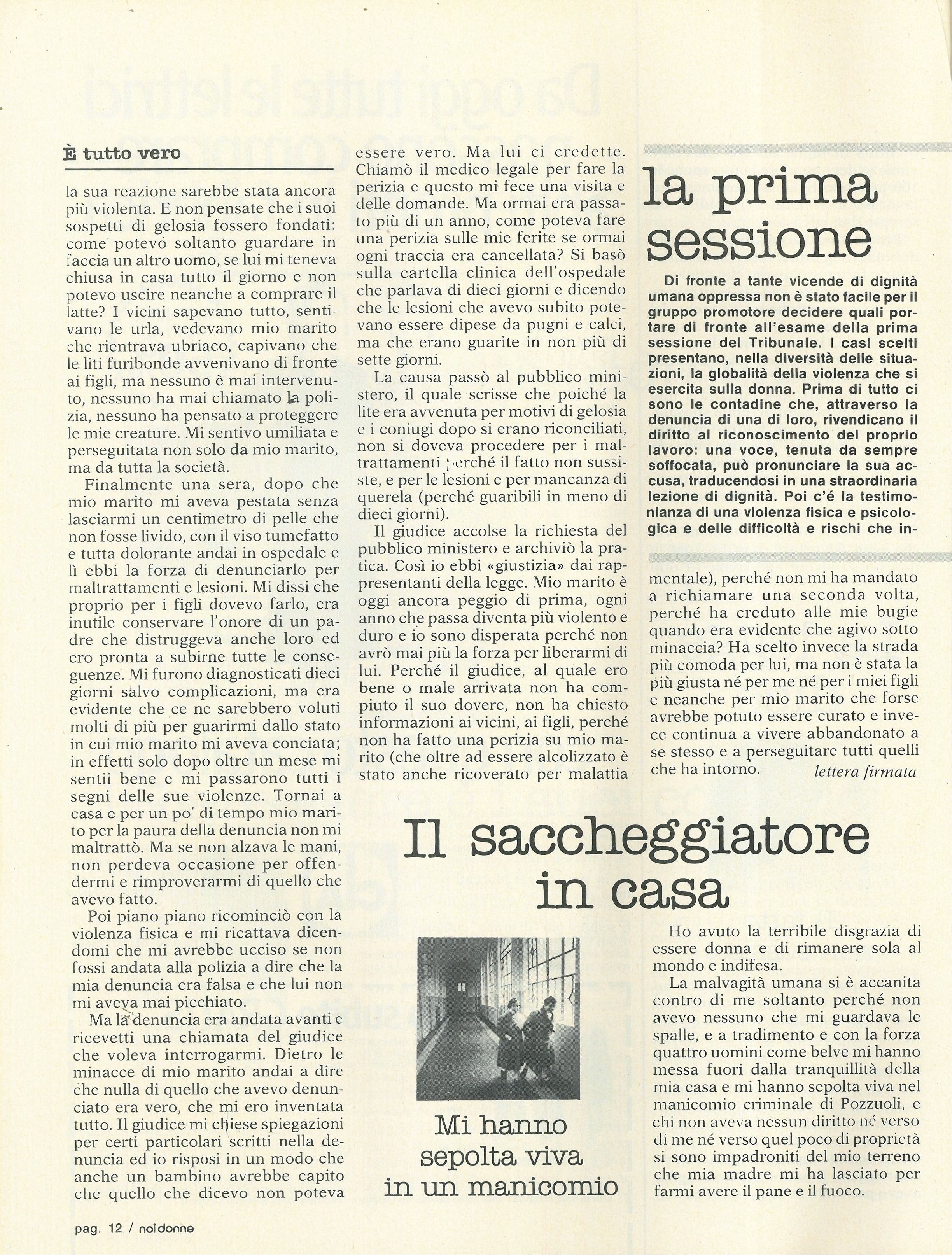 Foto: (nr 10-11) Alla sbarra del tribunale otto marzo