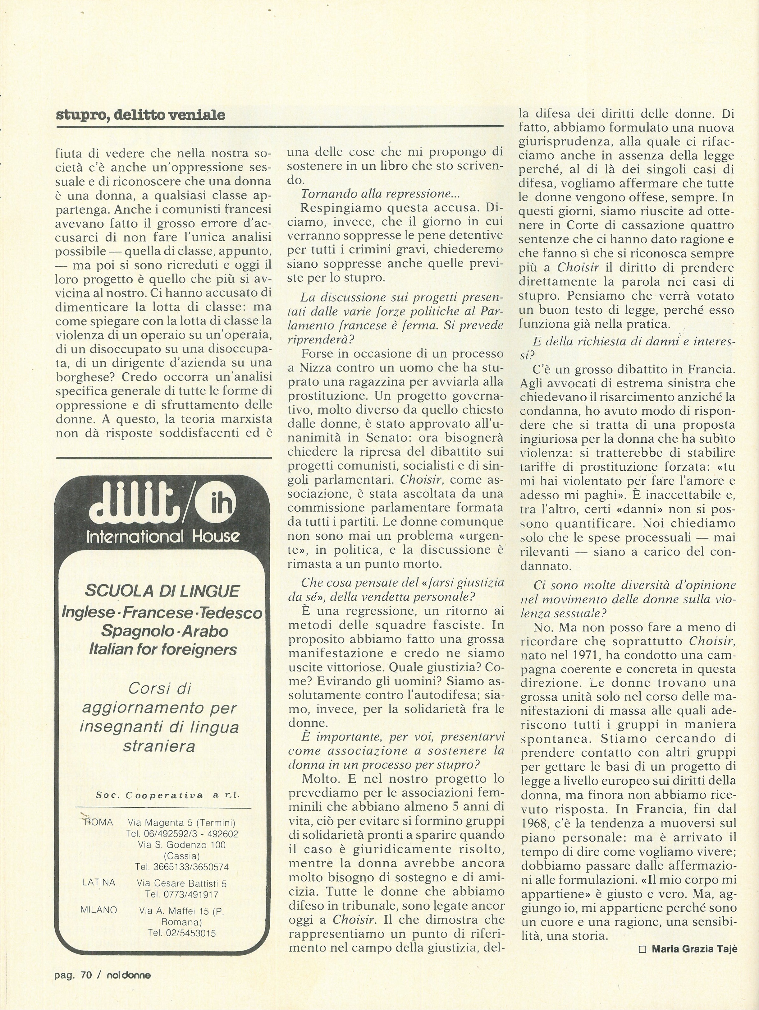 Foto: (nr 10-11) Alla sbarra del tribunale otto marzo
