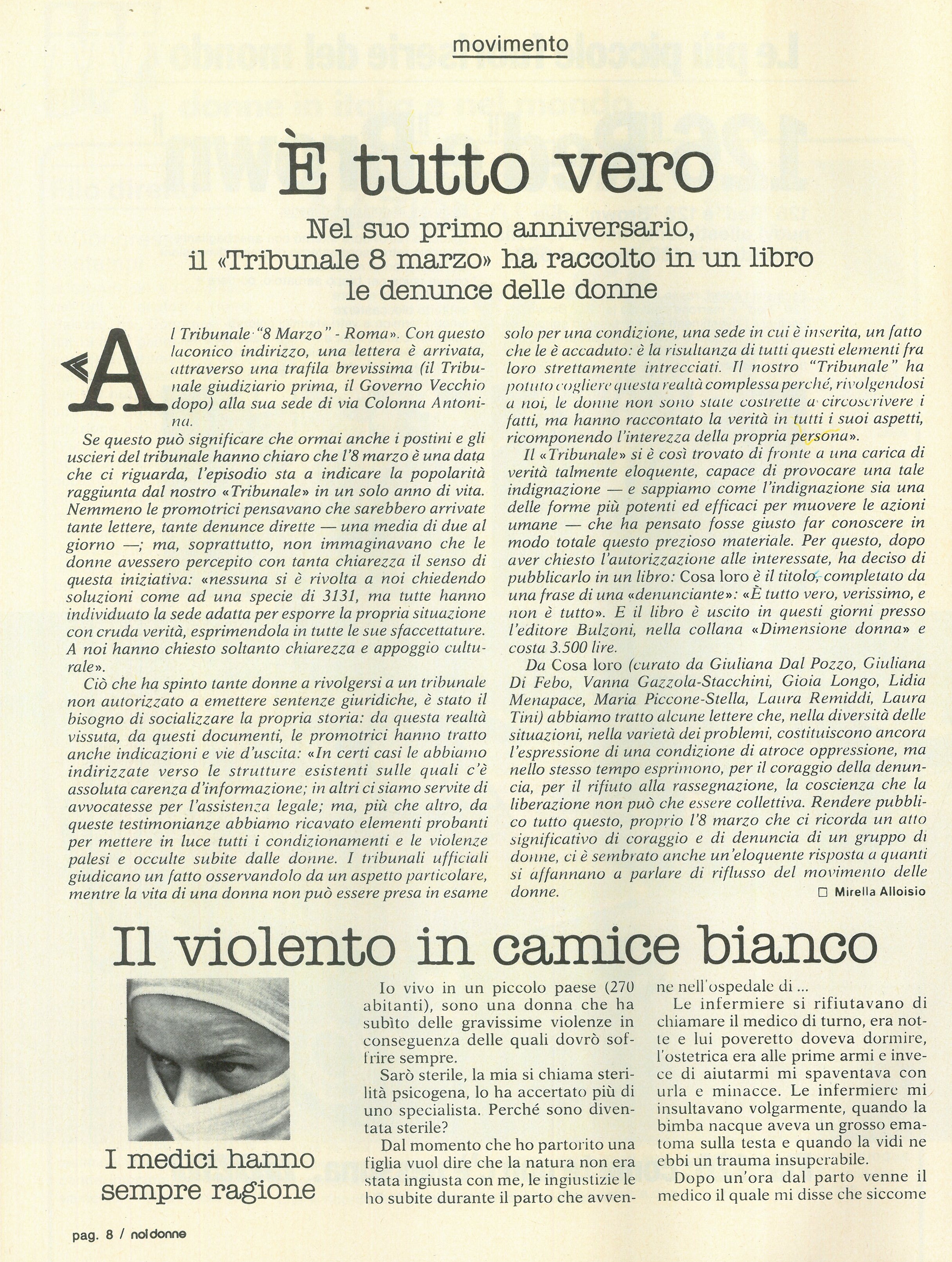 Foto: (nr 10-11) Alla sbarra del tribunale otto marzo
