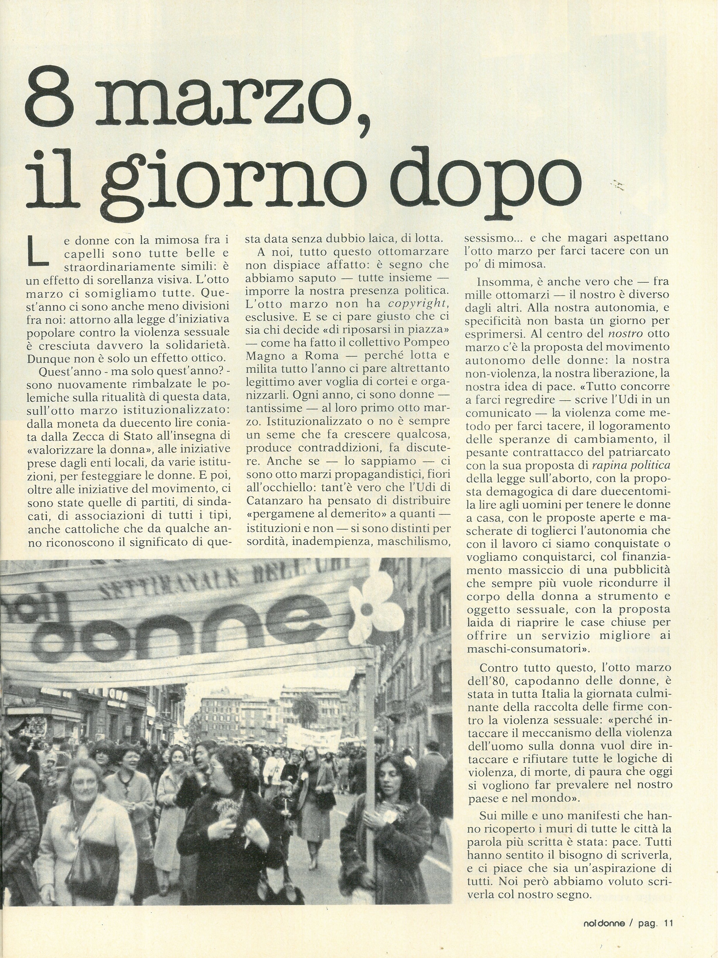 Foto: Otto marzo, il giorno dopo