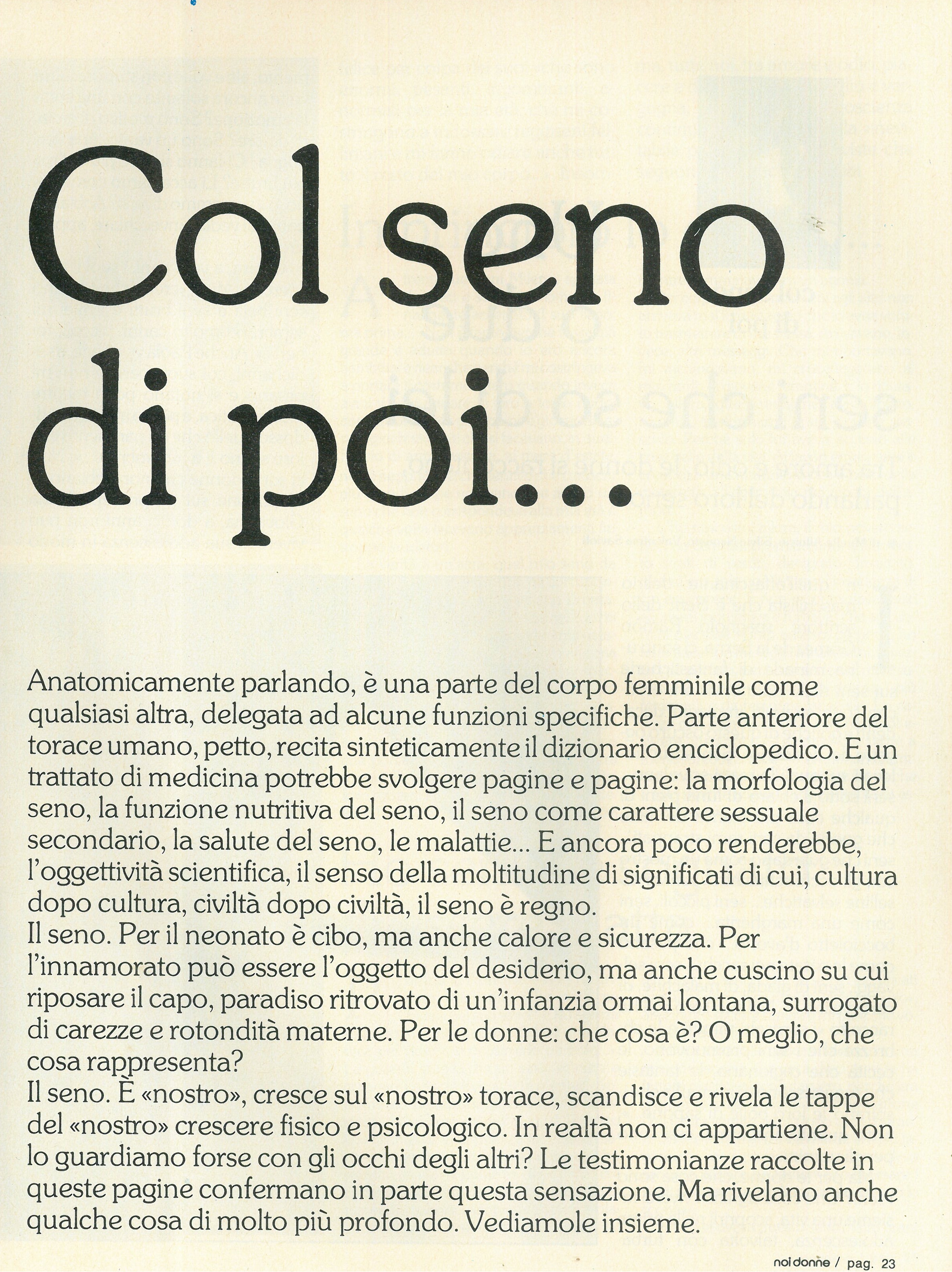 Foto: Col seno di poi