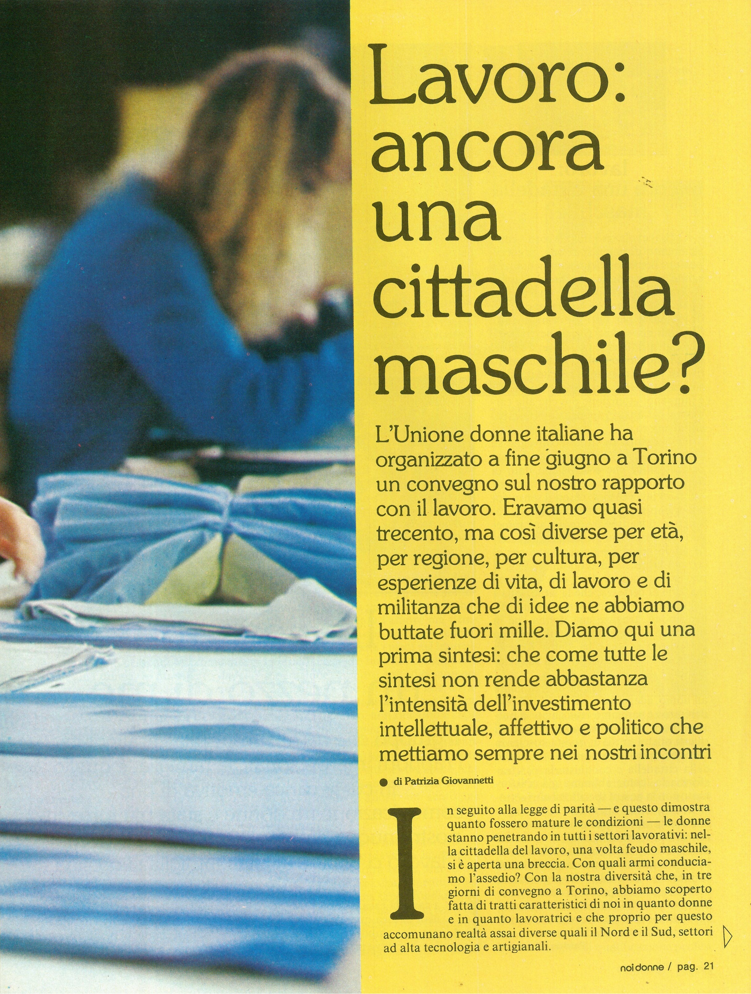 Foto: Torino: cittadella lavoro maschile