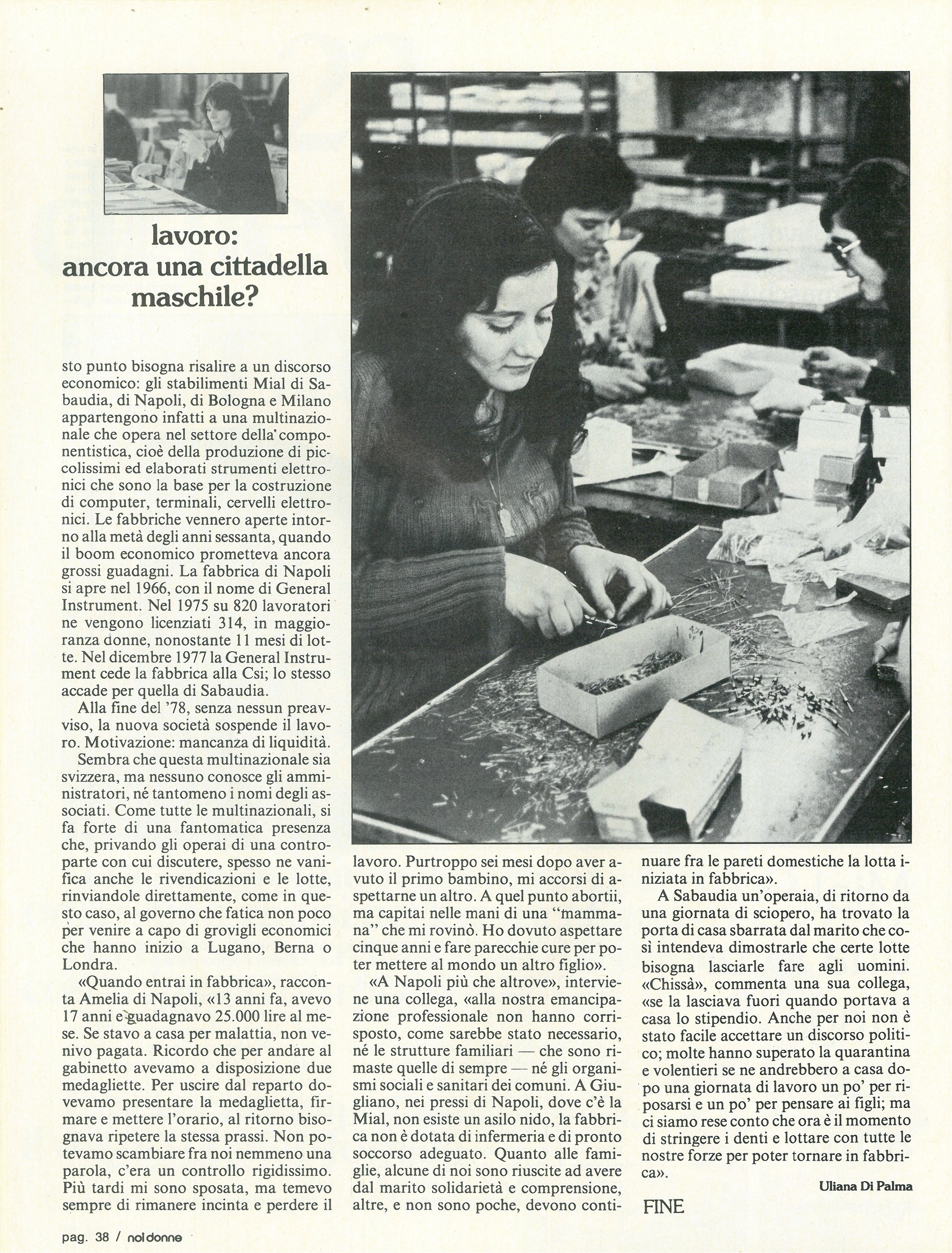 Foto: Torino: cittadella lavoro maschile