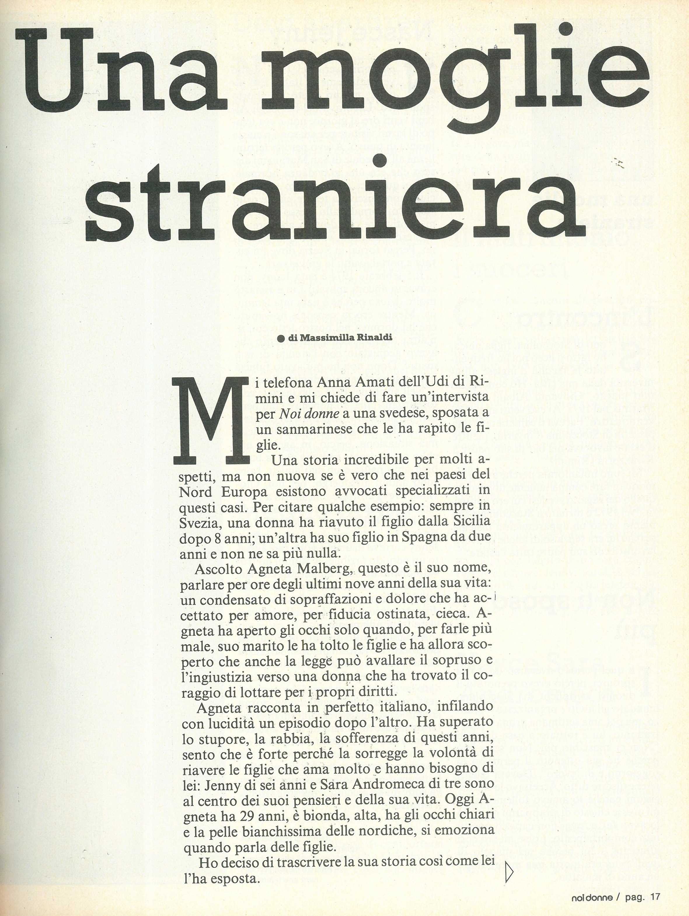 Foto: Una moglie straniera