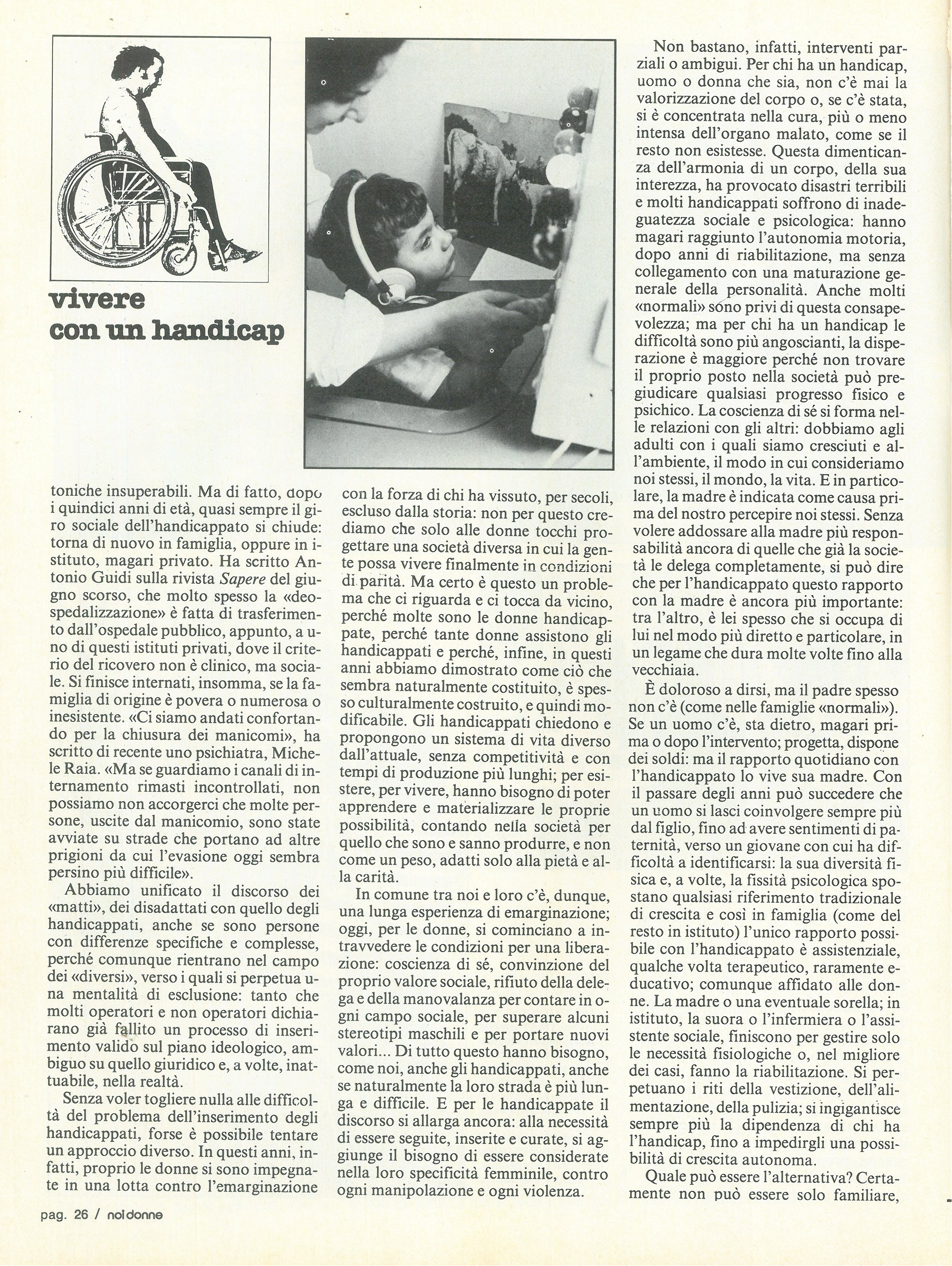 Foto: Vivere con un handicap