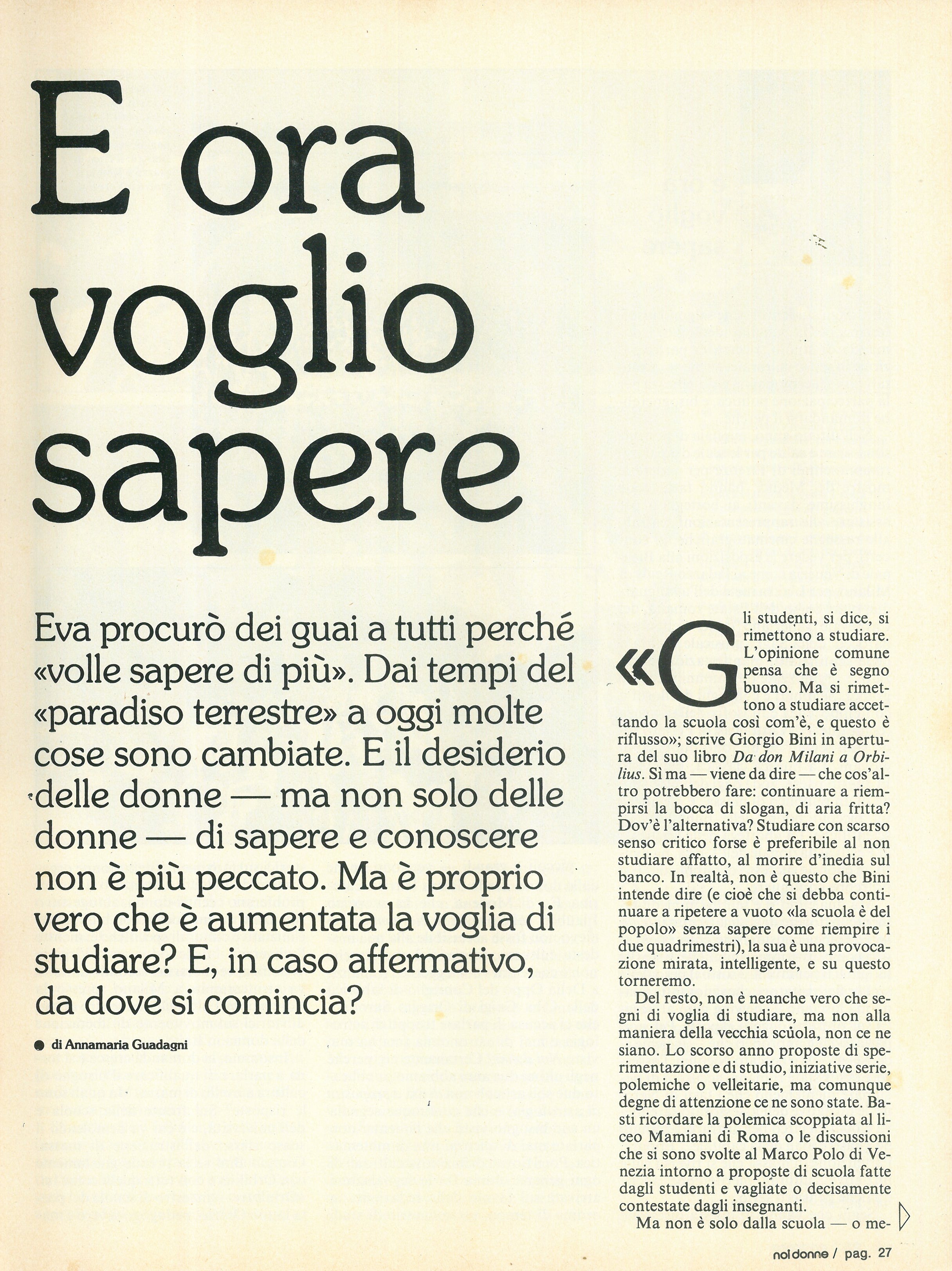 Foto: Voglio sapere