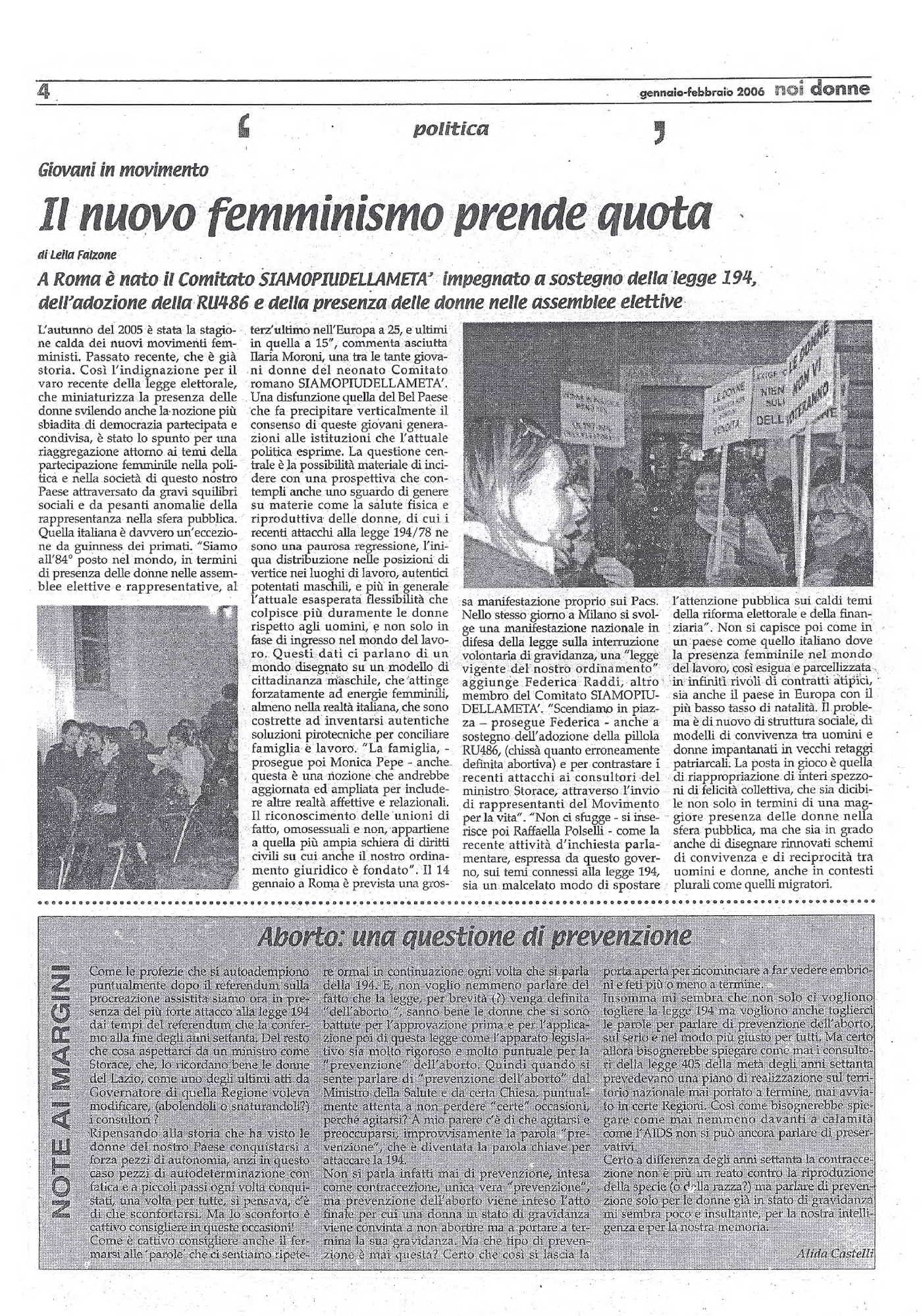 Foto: Di nuovo in piazza. 14 gennaio 2006: Usciamo dal silenzio